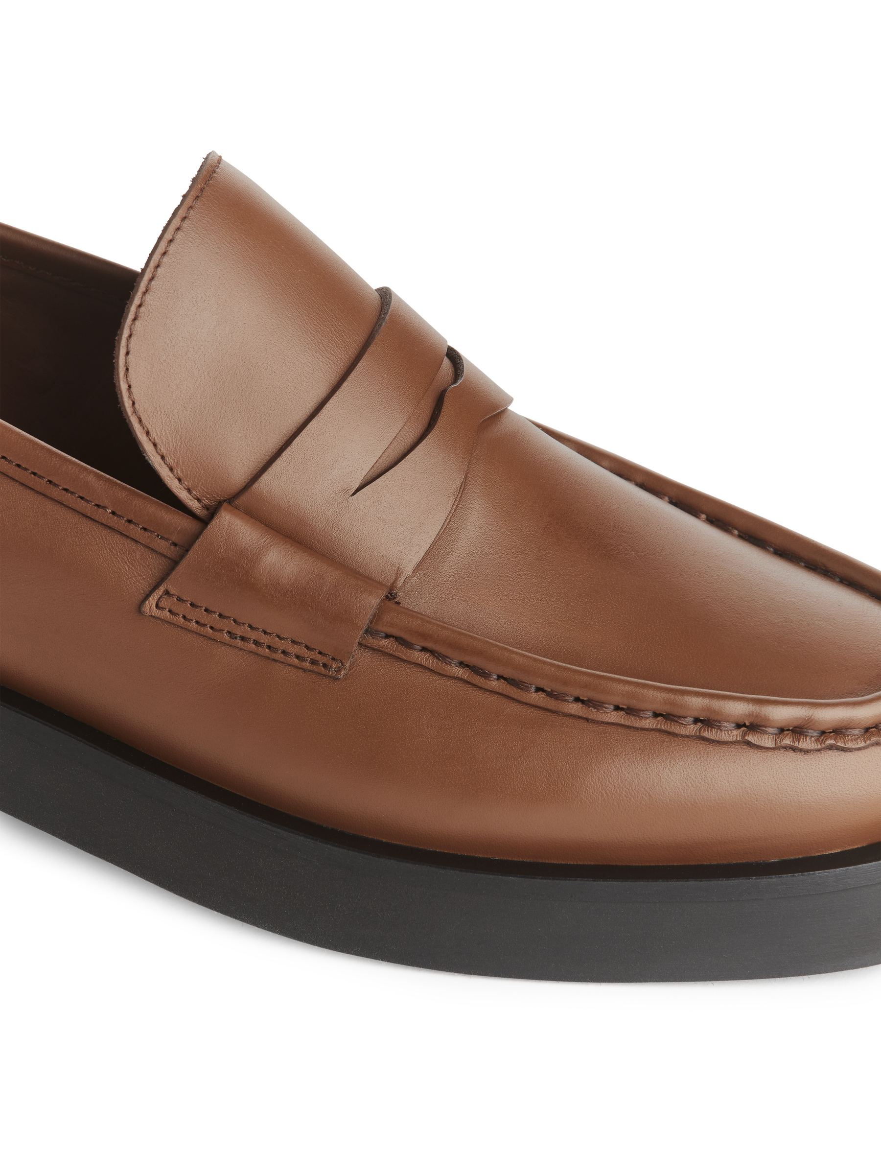 Leather Penny Loafers - Brown - Women - StillMedia/DescriptiveDetail - 1