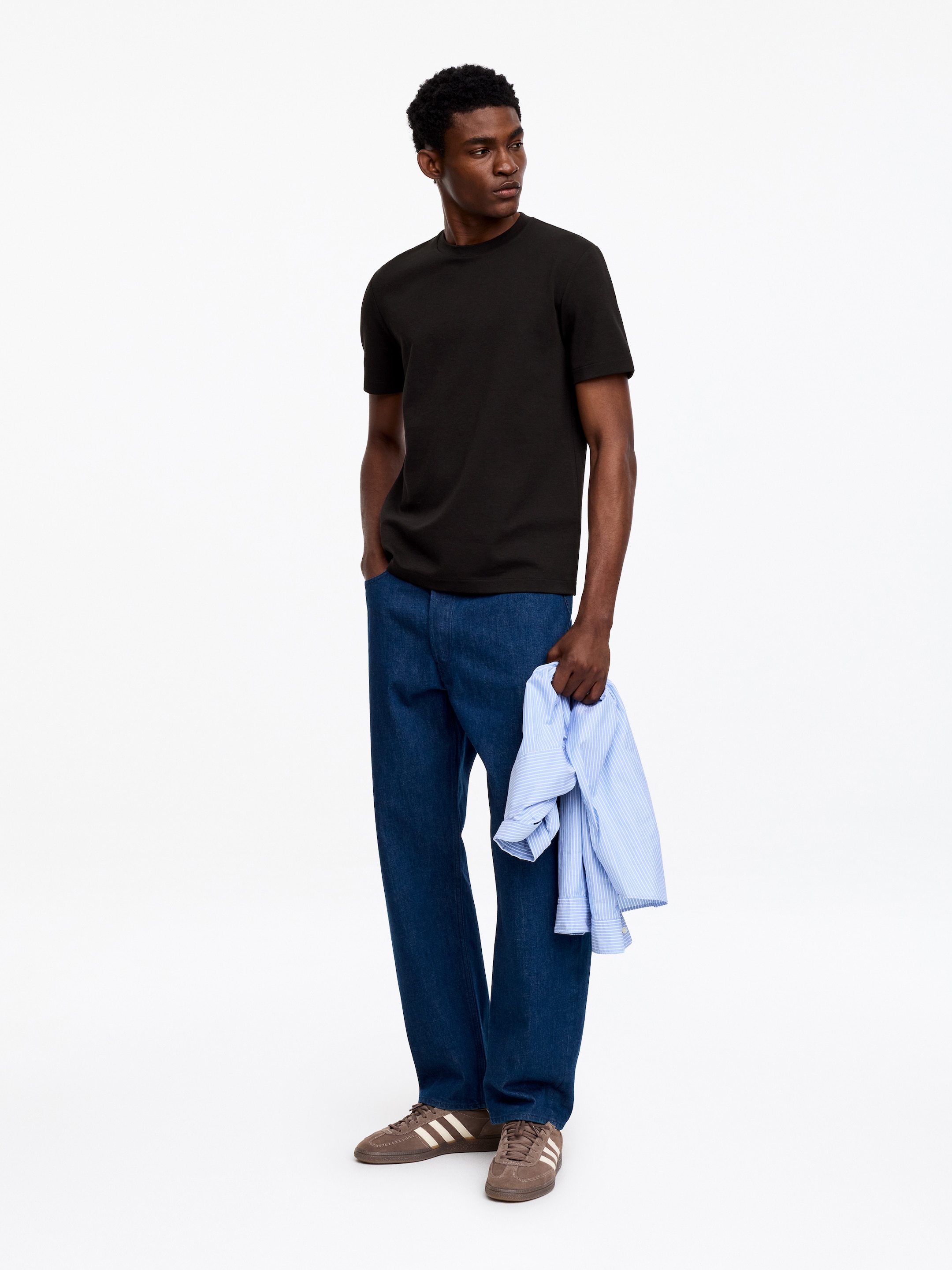 Regular interlock T-shirt - Svart - Regular fit - Men - StillMedia/Lookbook - 10