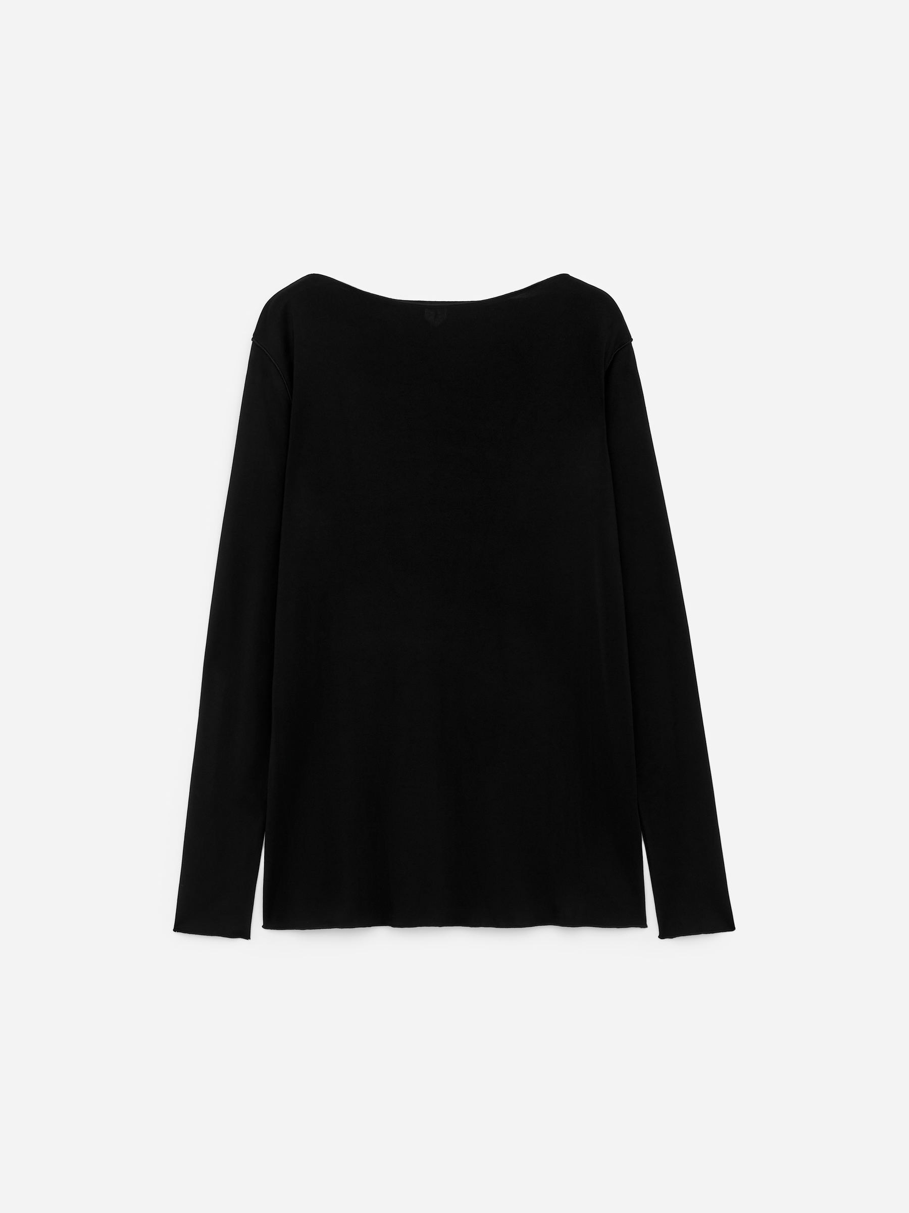 Satin Boat-Neck Top-#272627-17345