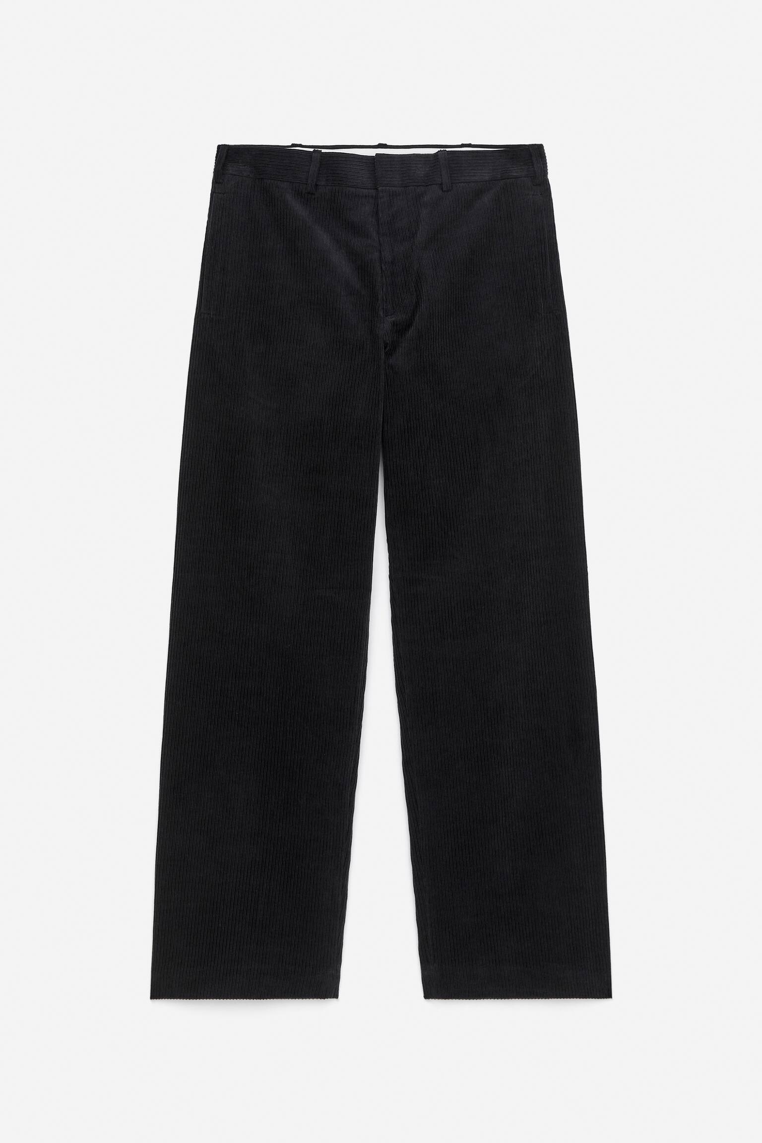 Løse kordfløyelsbukser - Mørkegrå - 2