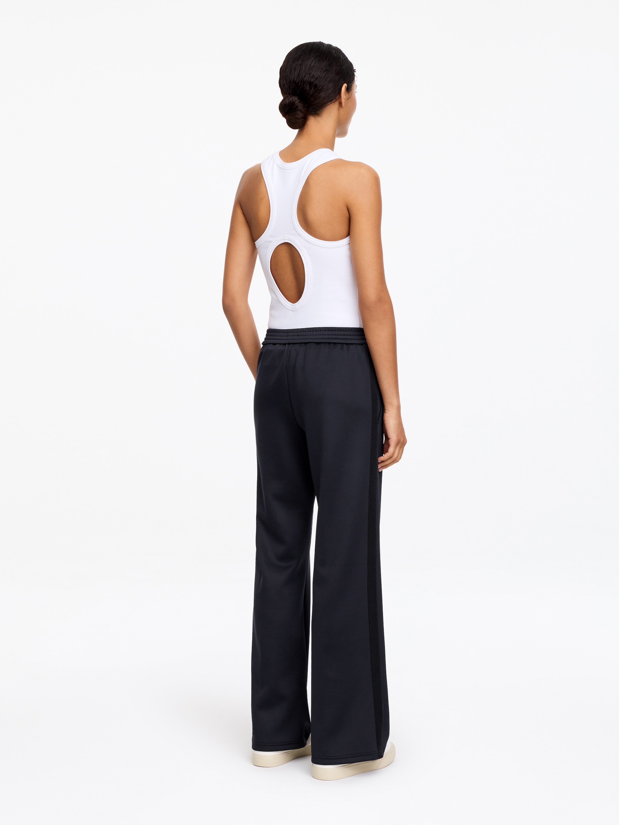 Pintuck Tracksuit Bottoms - Dark Blue - Regular fit - Women - StillMedia/Lookbook - 1
