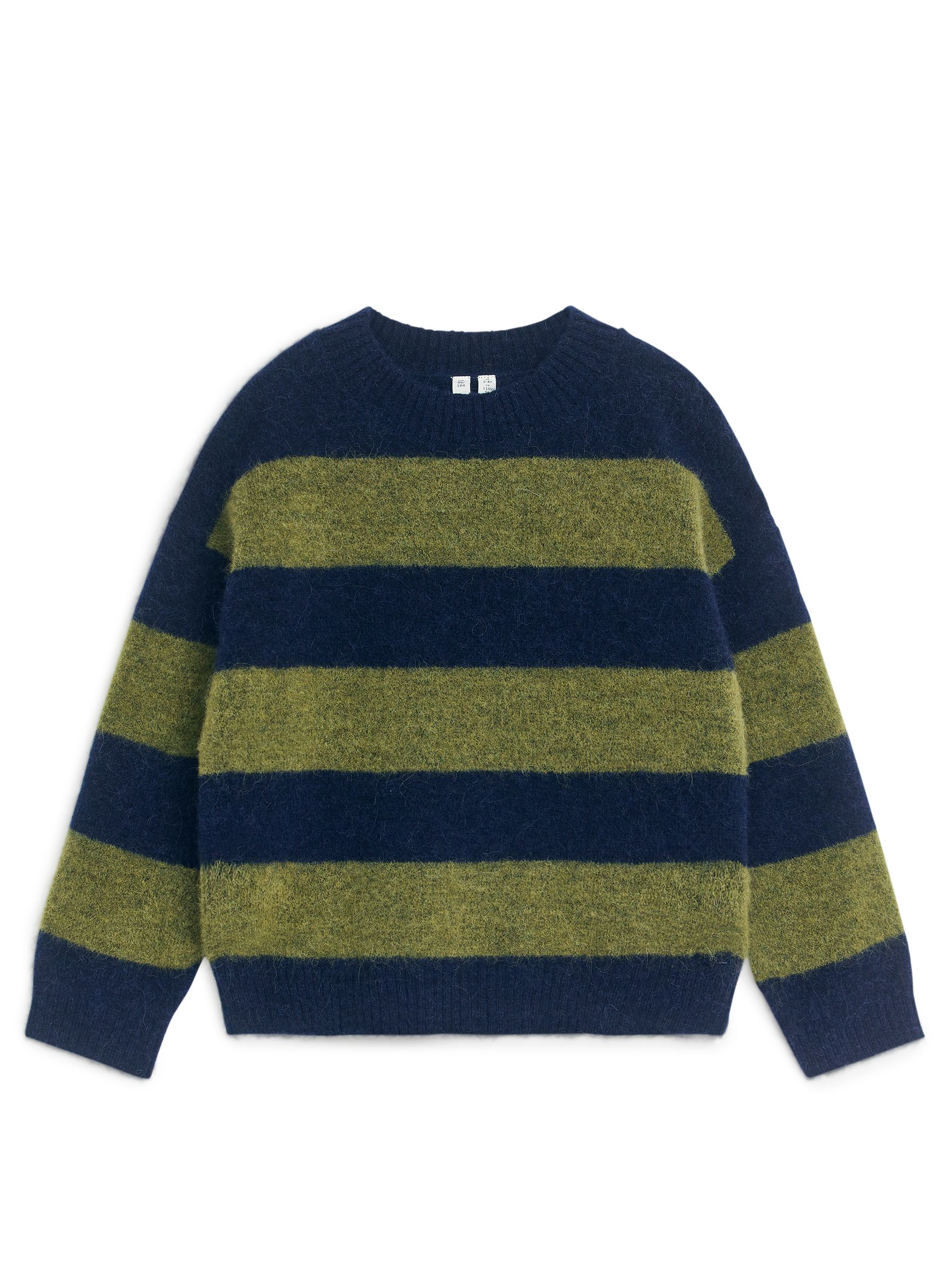 Sweter w paski z mieszanki wełny i alpaki - Dark Blue/Green - Fason normalny - Children - StillMedia/DescriptiveStillLife - 3