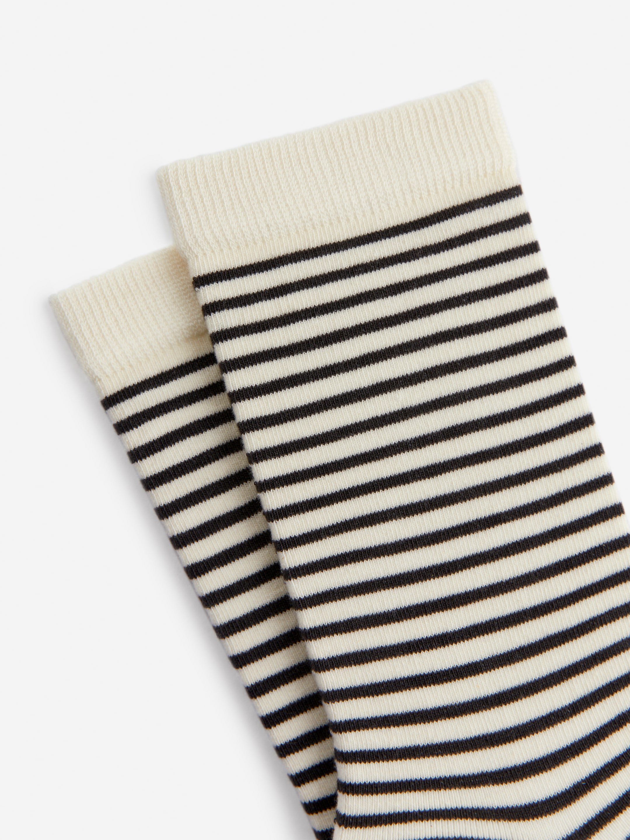 Gestreifte Baumwollsocken - Weiß/Dunkelgrau - Damen - StillMedia/DescriptiveDetail - 4