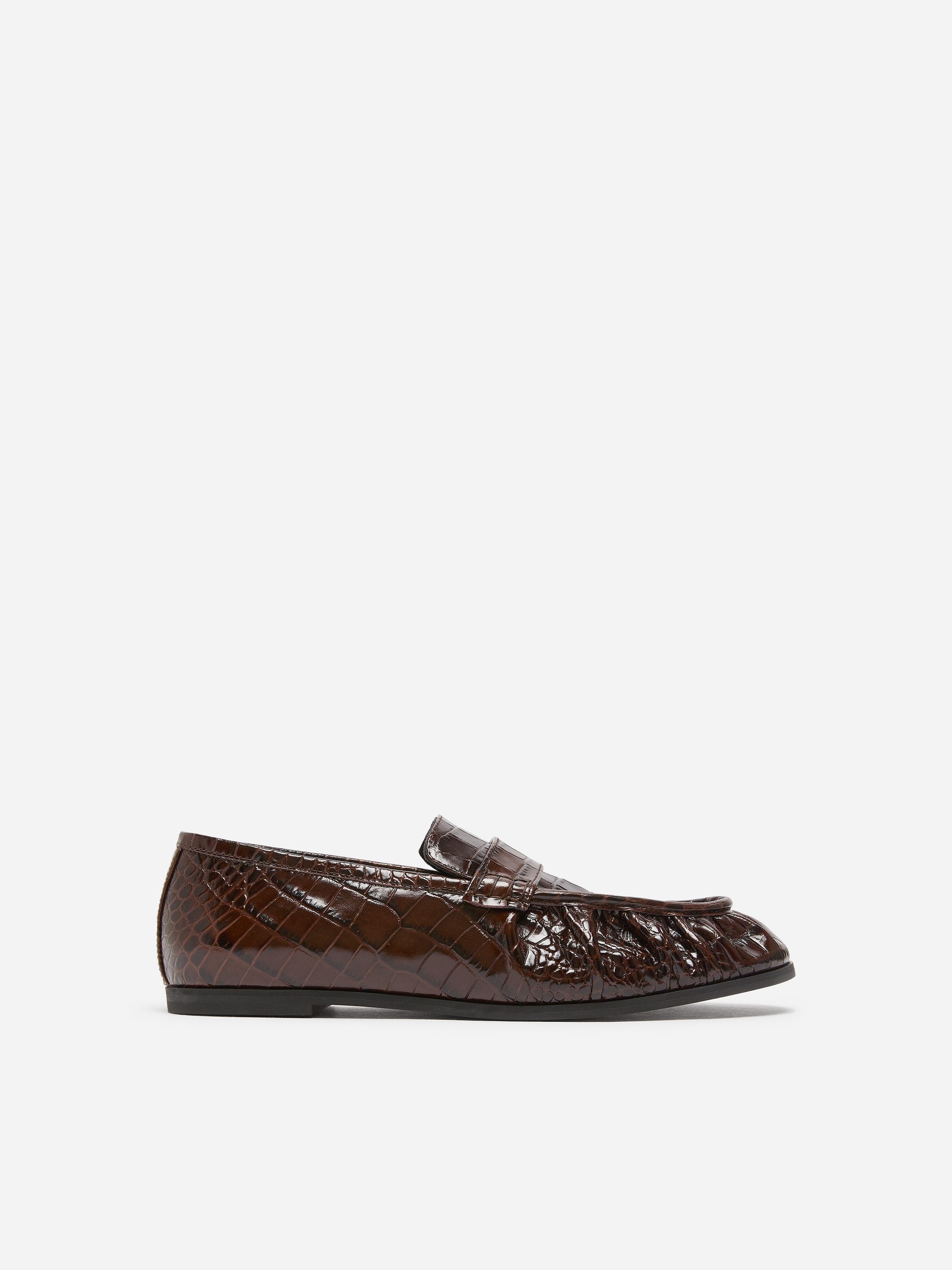 Soft leather loafers-#3F3838-20211