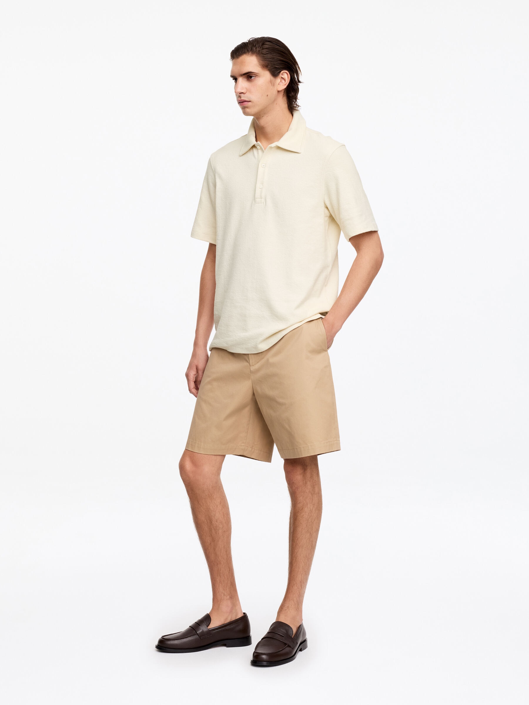 Kurzärmliges Polohemd - Cremeweiß - Regular Fit - Men - StillMedia/Lookbook - 10