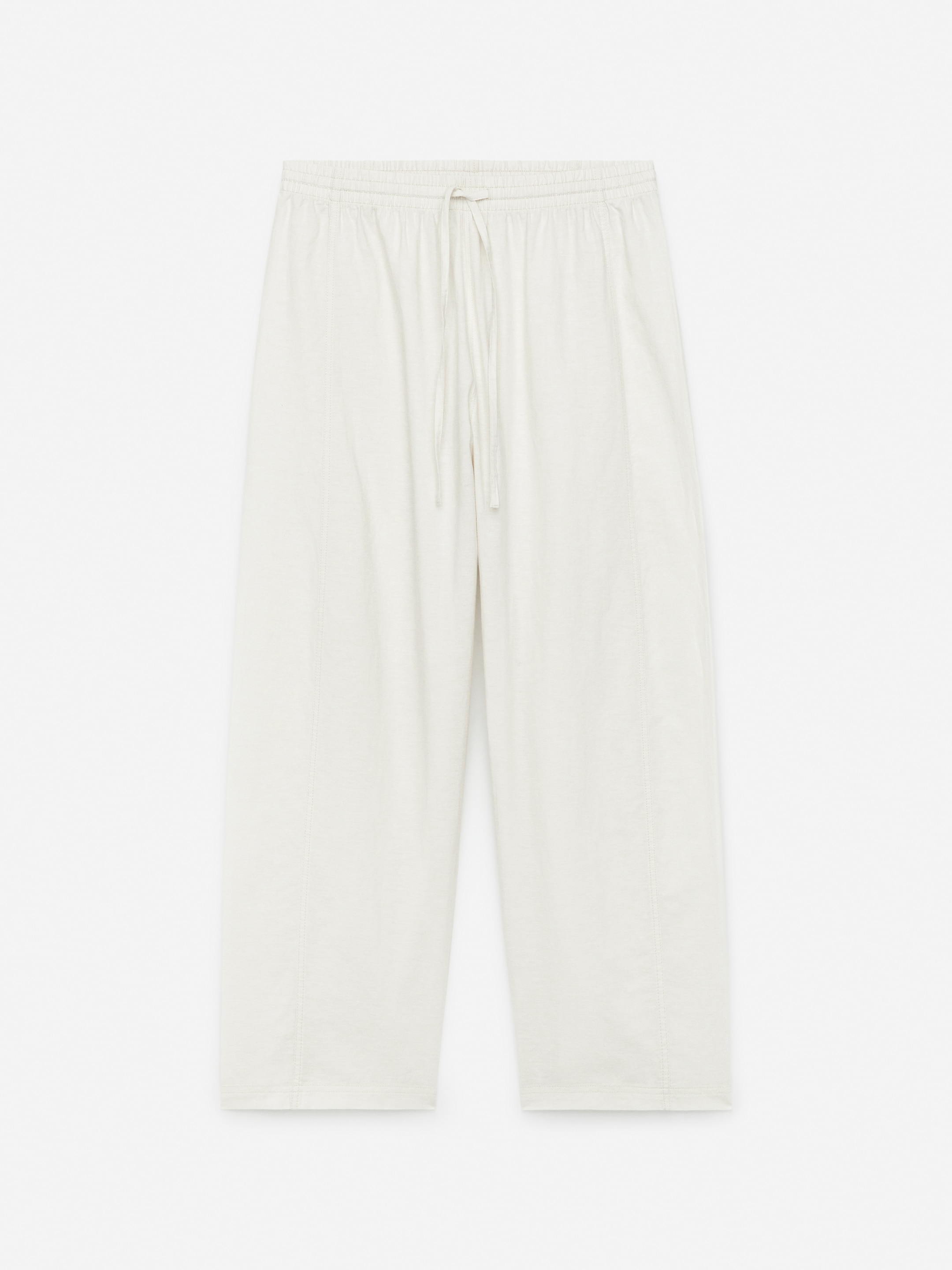 Byxa i bomull och linne - Vit - Regular fit - Women - StillMedia/DescriptiveStillLife - 2