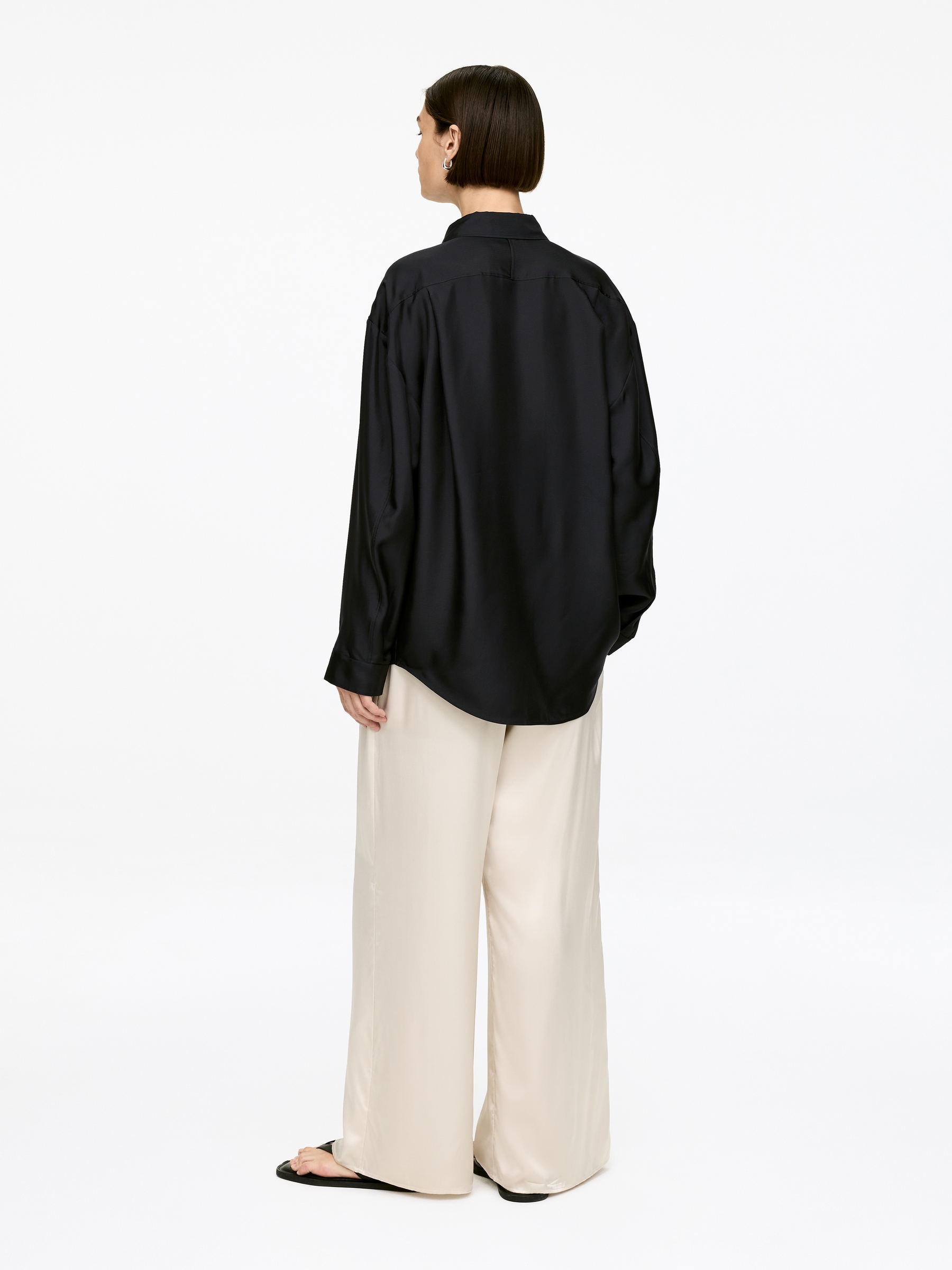 Camisa de sarga de seda - Negro - Corte estándar - Women - StillMedia/Lookbook - 6