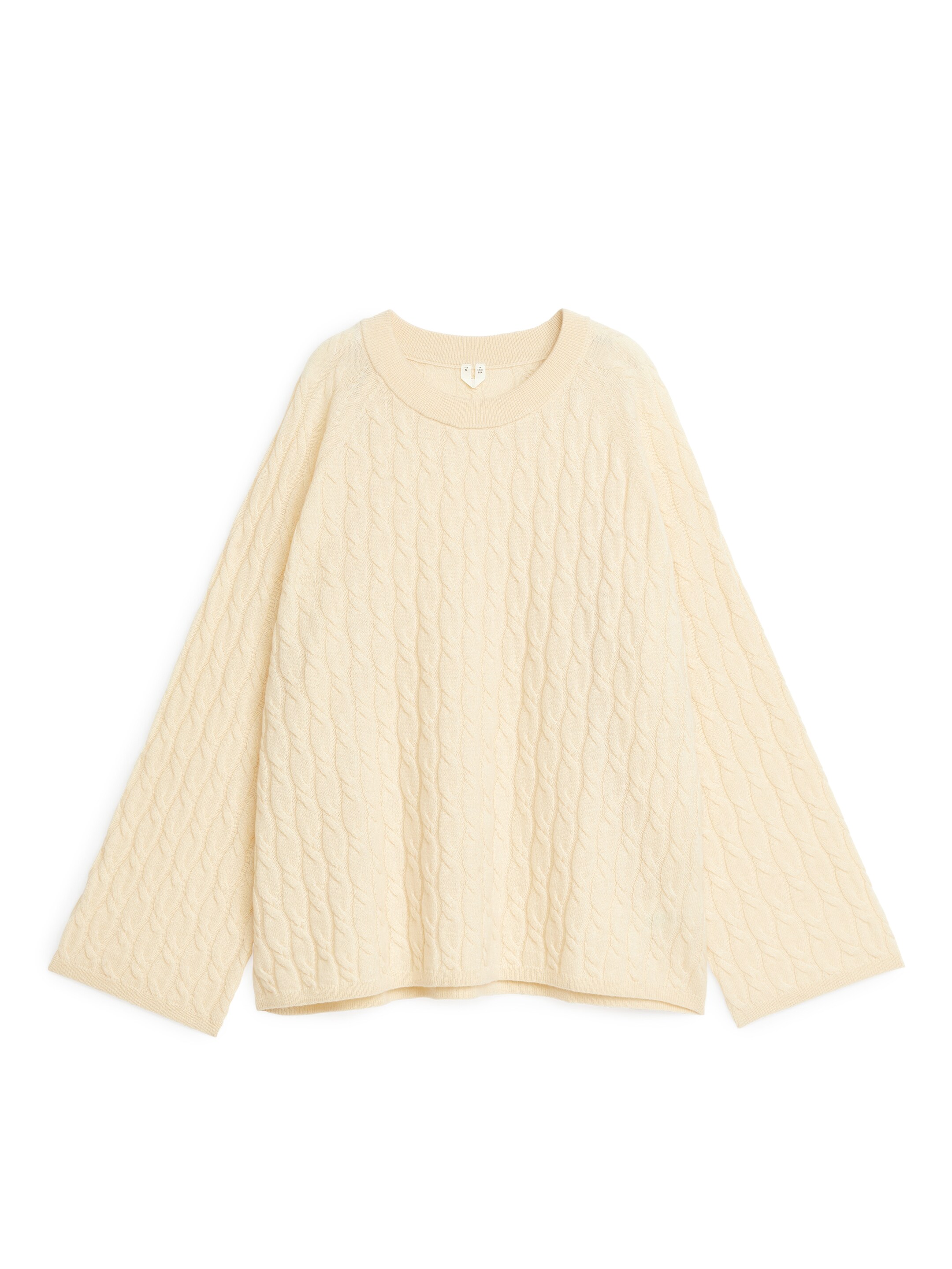 Größeres Bild ansehen: Zopfstrickpullover aus Kaschmir und Wolle - Beige - Ladies | H&M DE 1