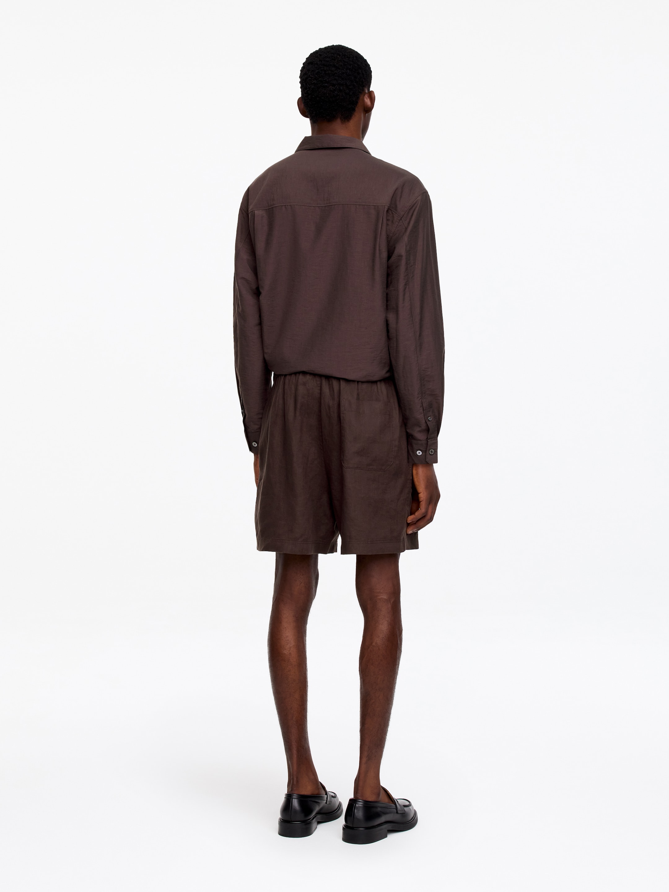 Linen Shorts - Brown - Regular fit - Men - StillMedia/Lookbook - 5