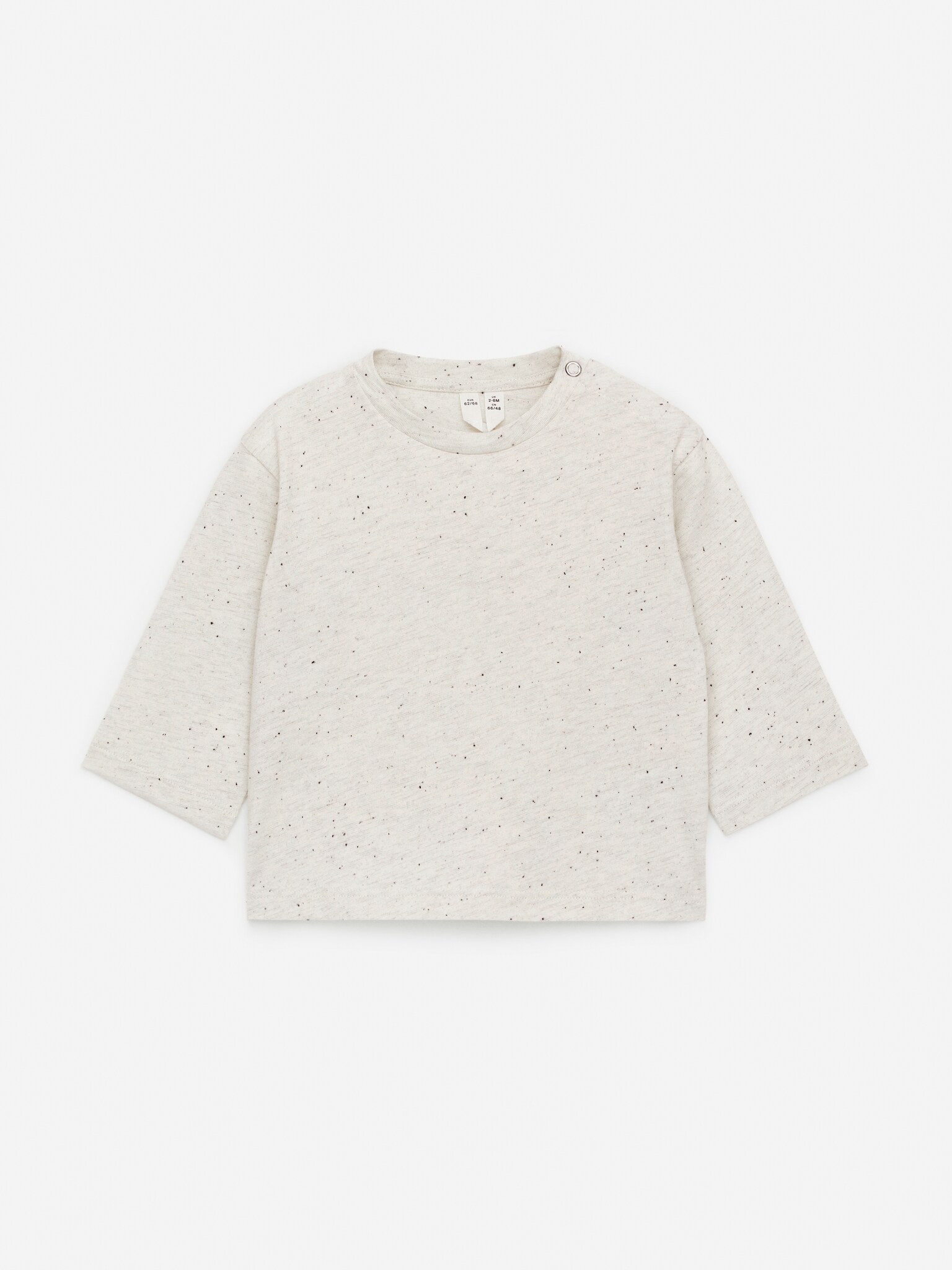 Langarmoberteil, 2er-Set - Cremeweiß/Noppen in Schwarz - 3