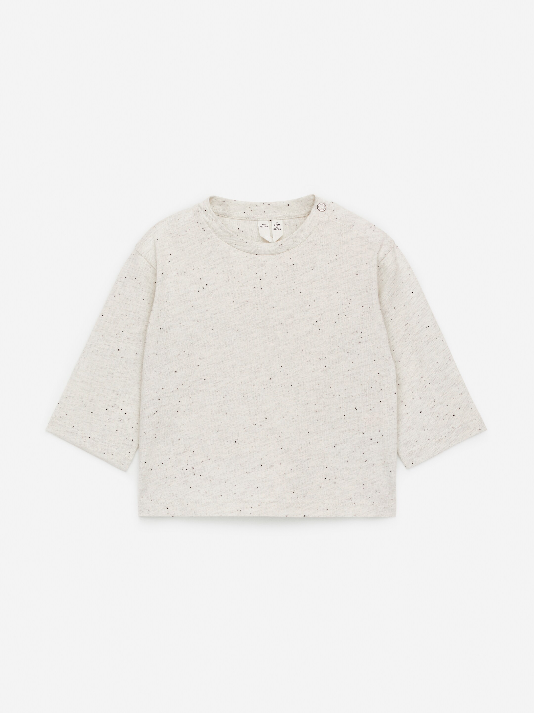 Se større billede: Langærmet top, sæt af 2 - Råhvid/sort neps - BØRN | H&M DK 3