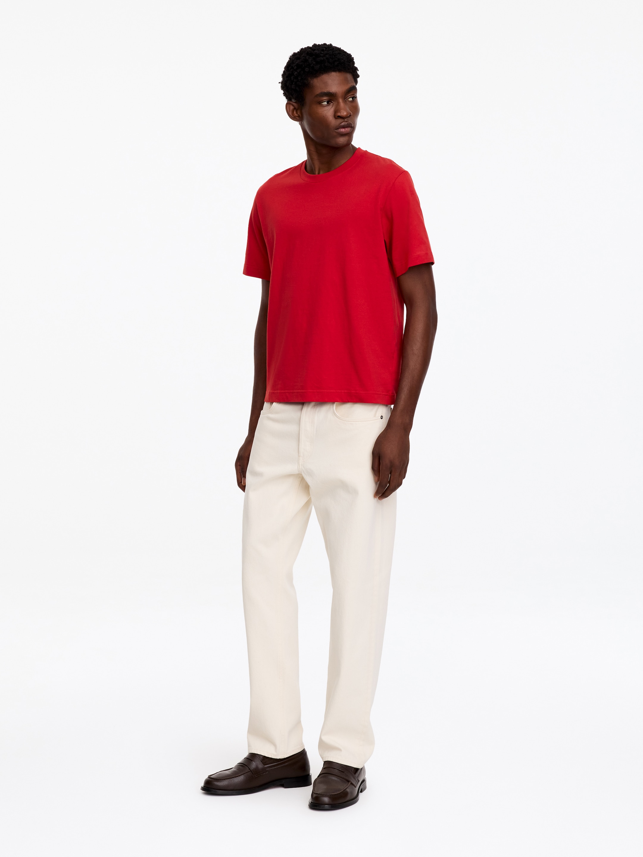 T-shirt con vestibilità rilassata da 220 GSM - Rosso - Relaxed fit - men - StillMedia/Lookbook - 5