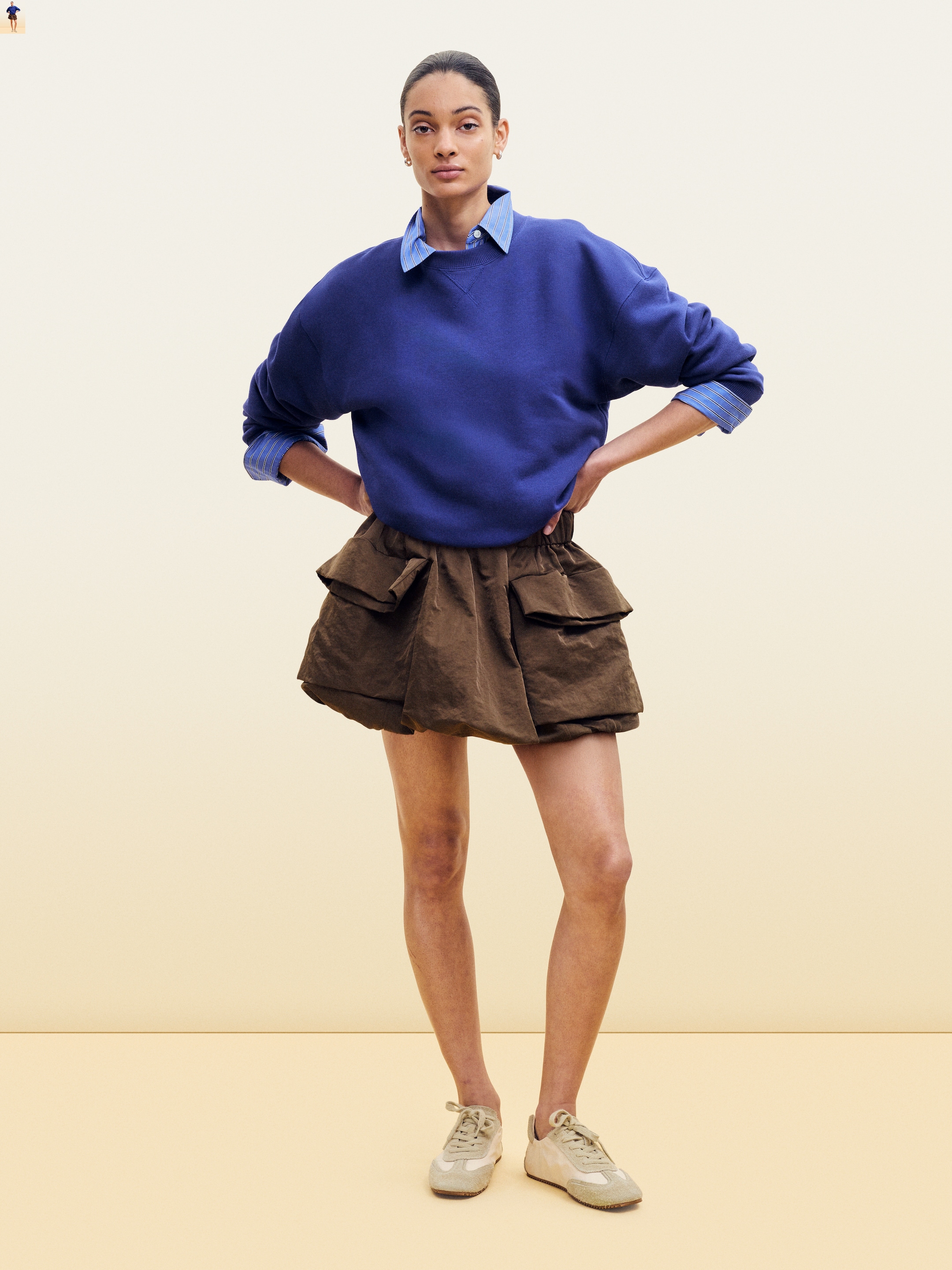 Oversized Batwing Shirt - Blue - Oversized - Women - StillMedia/Environmental - 1