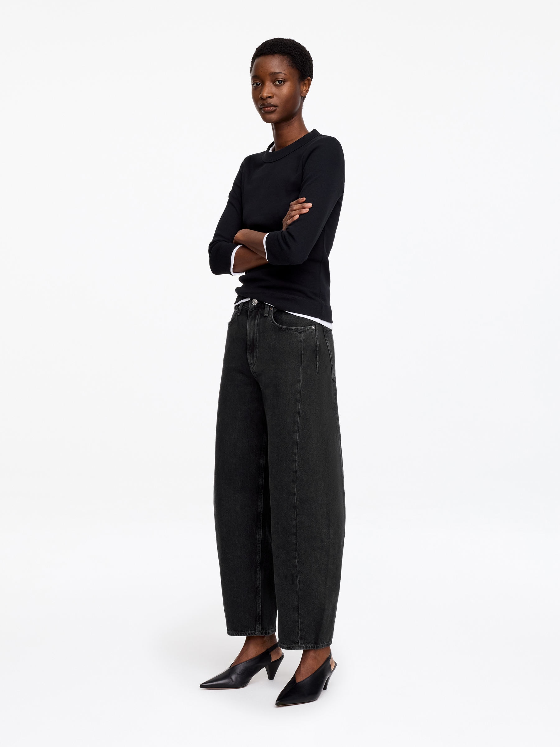 Jean barrel BLOOM - Noir - Relaxed fit - Femme - StillMedia/Lookbook - 5