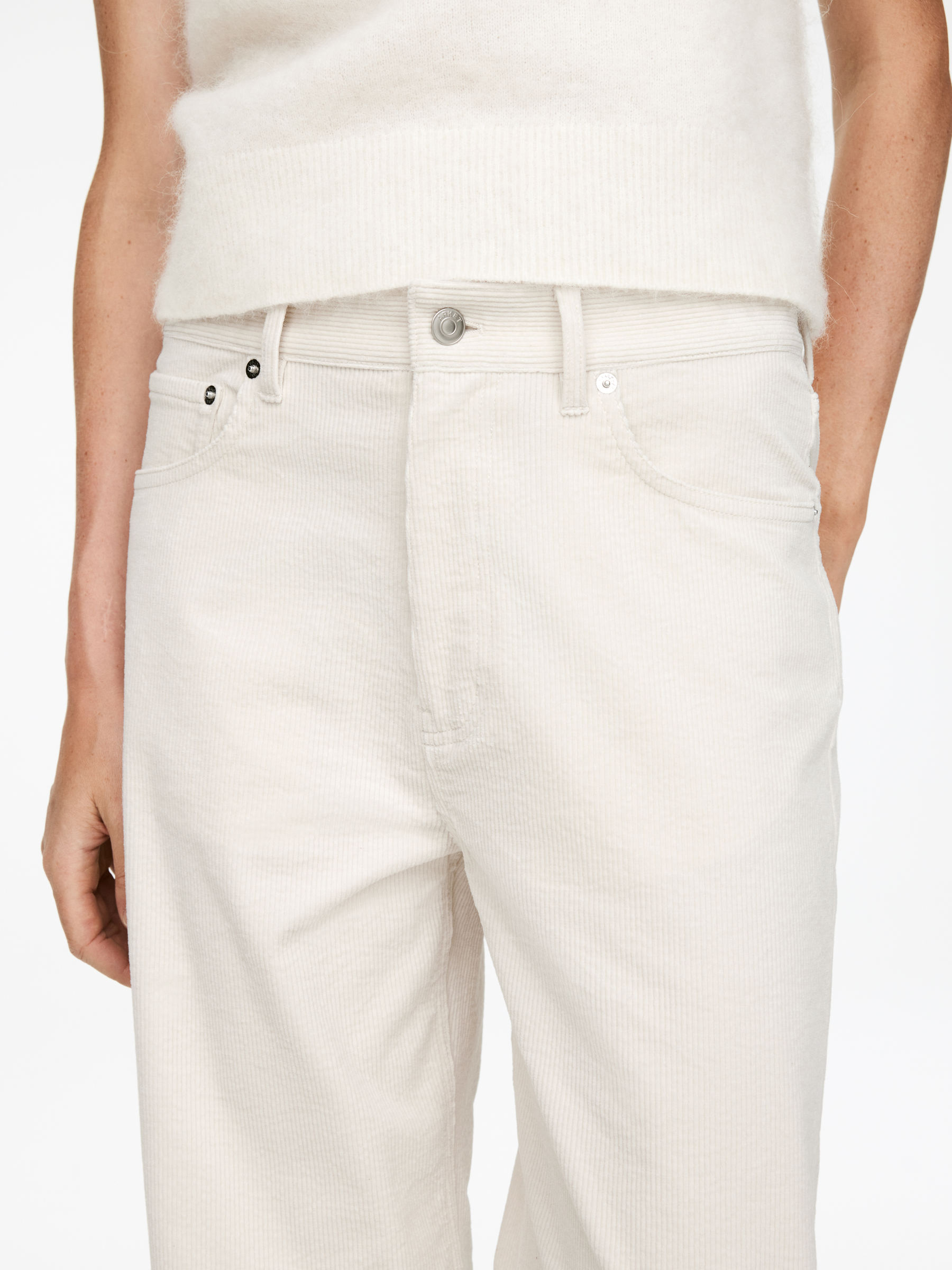 Vaqueros wide de pana CORAL - Blanco roto - Corte relajado - Women - StillMedia/Lookbook - 5