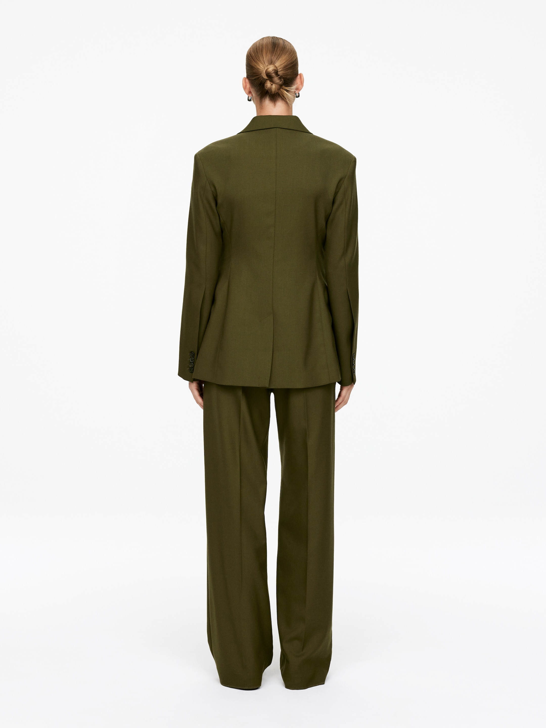 Nagyobb kép megtekintése: Hopsack gyapjú blézer - Khaki zöld - NŐI | H&M HU 3
