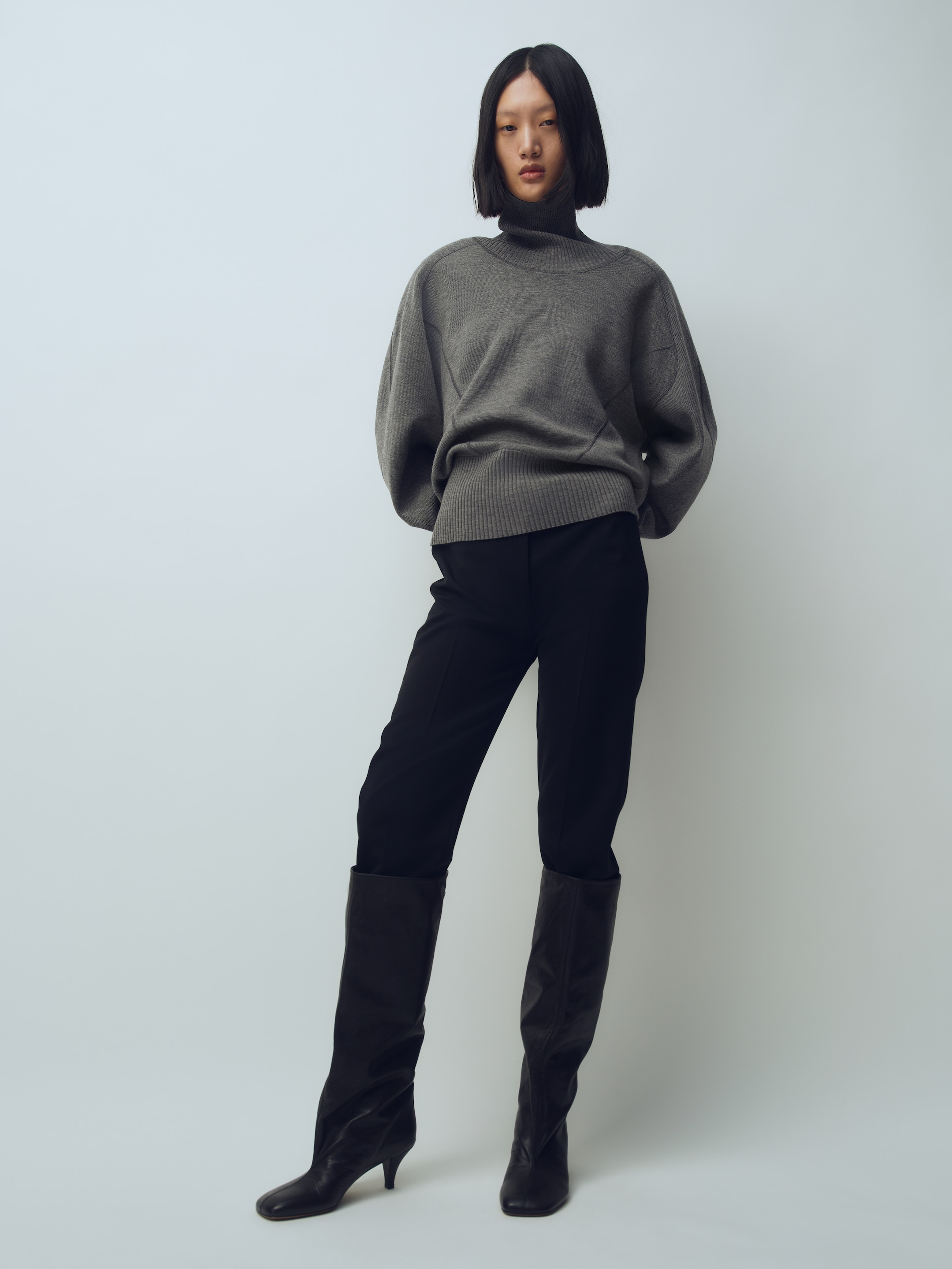 Slim Tailored Trousers - Dark Blue - Slim fit - women - StillMedia/Environmental - 1