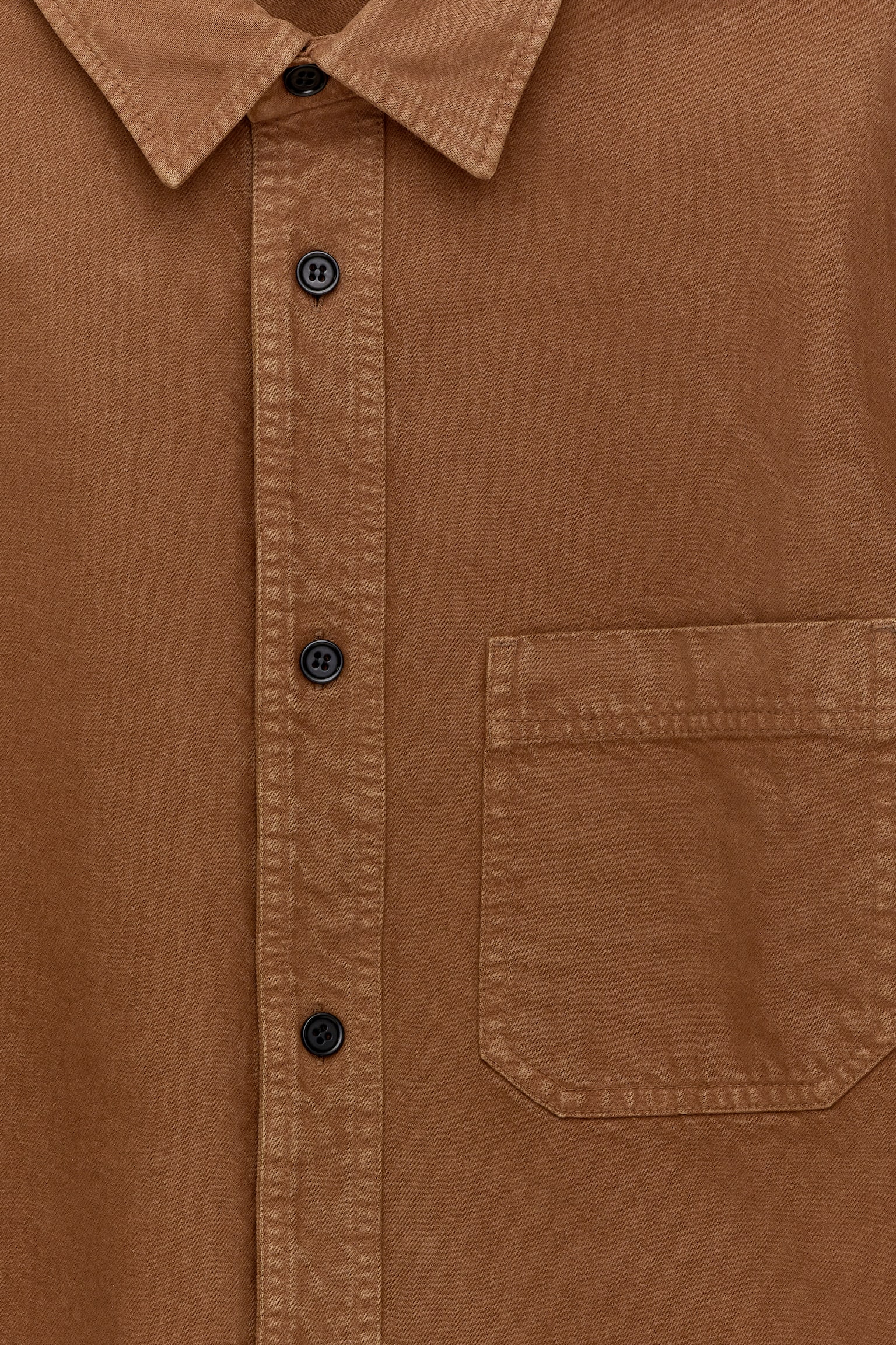 Overshirt i bomuld - Brun/Blå/Beige - 4