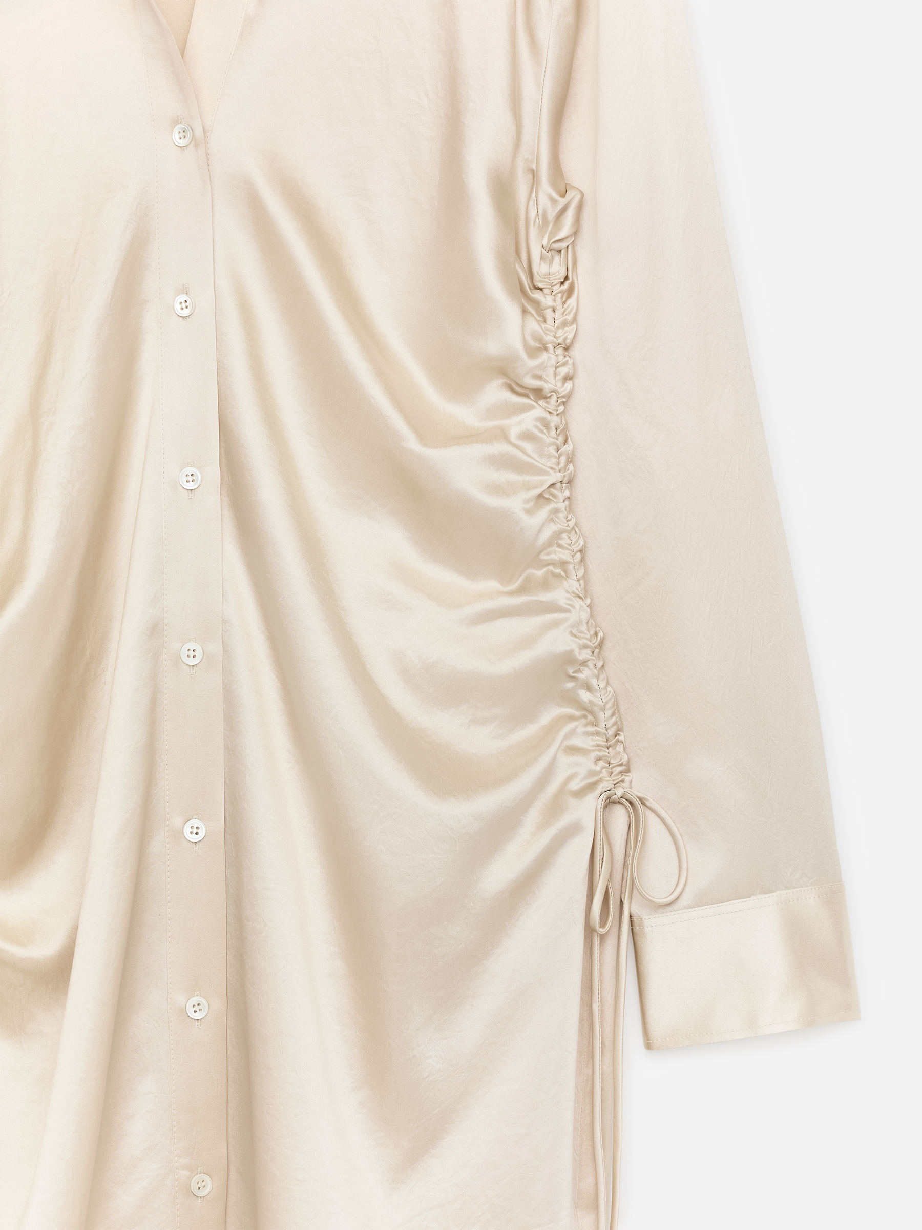 Skjortklänning i satin - Off-white - Slim fit - Women - StillMedia/DescriptiveDetail - 2