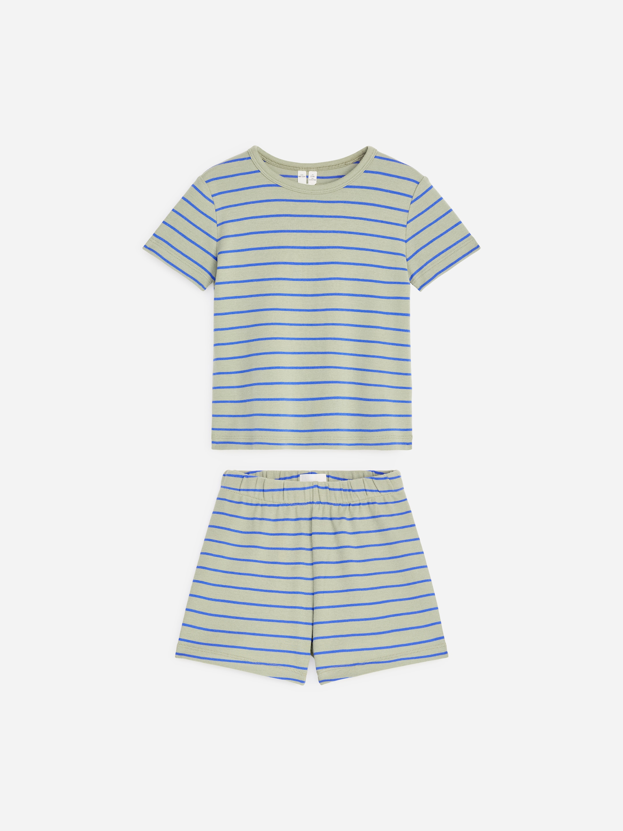 Zweiteiliger kurzer Pyjama aus Jersey-#c6cbb2-19234