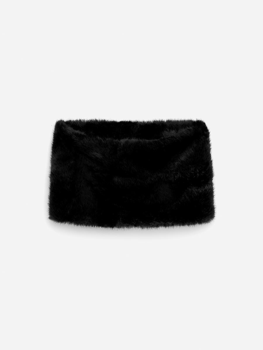 ARKET Women's  Faux-Fur Collar Black,  