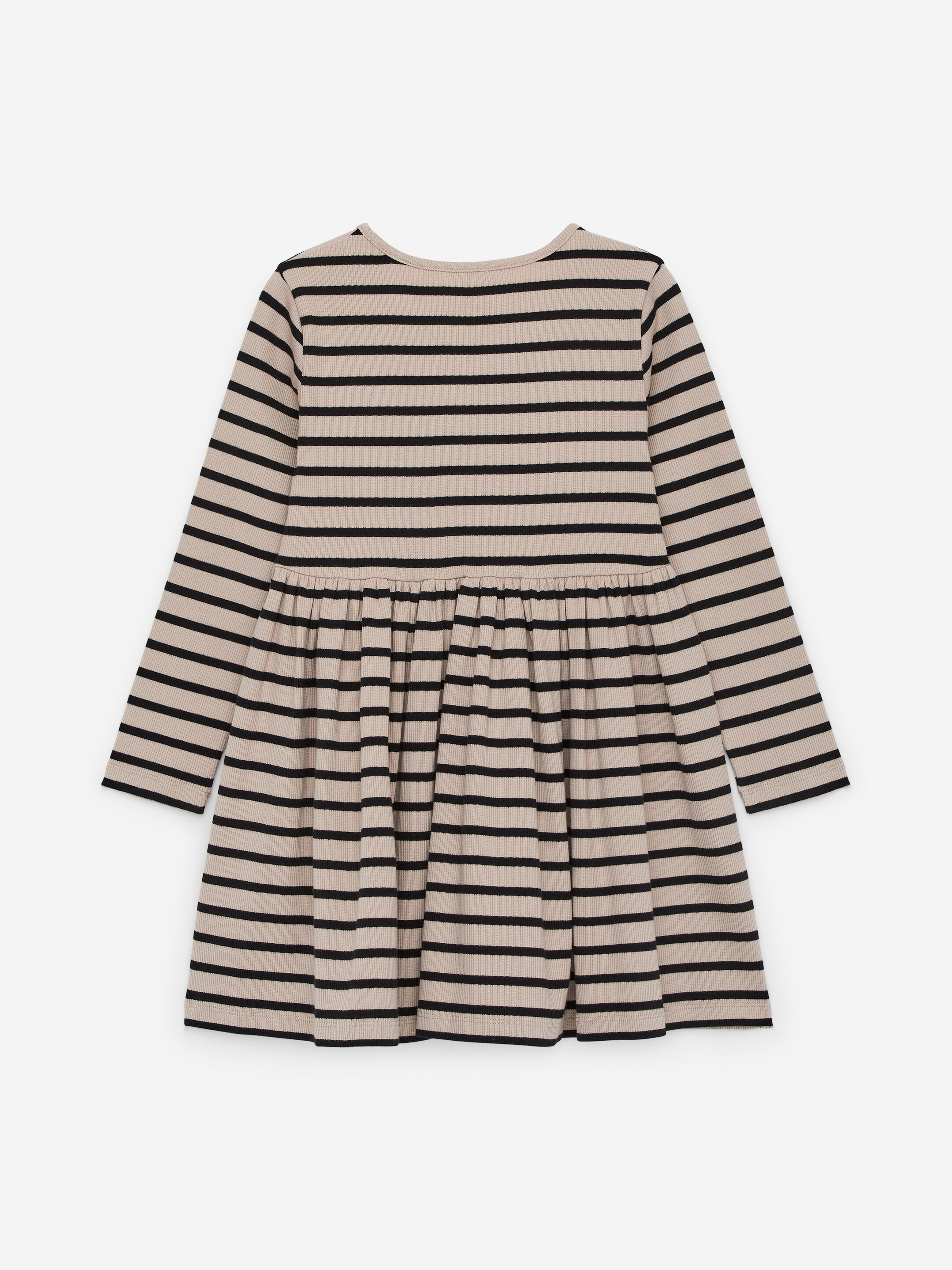 Größeres Bild anzeigen: Geripptes Kleid aus Baumwolle - Schwarz/Beige - Kids | H&M AT 2