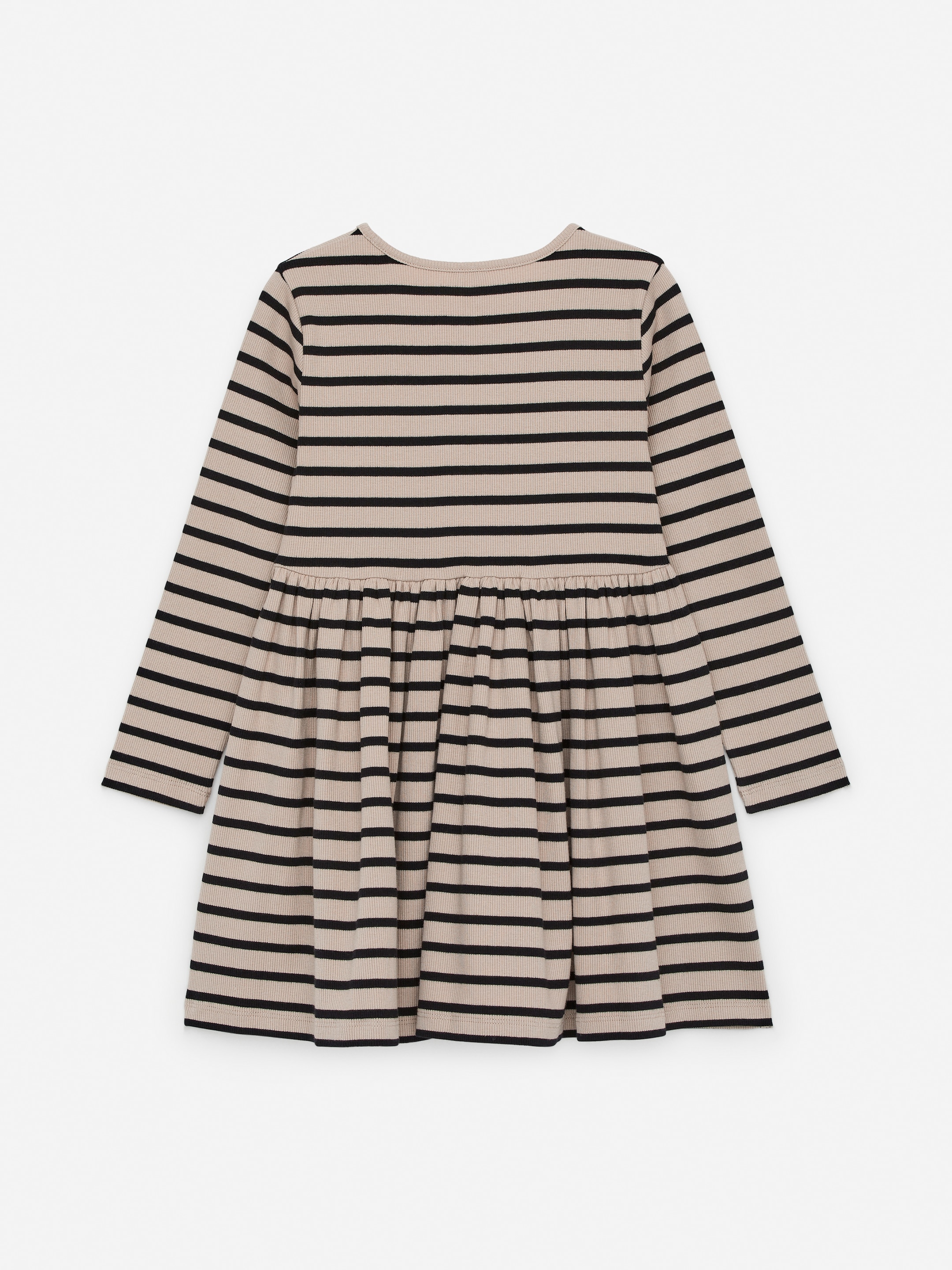 Ribbad klänning i bomull - Svart/beige - Regular fit - Children - StillMedia/DescriptiveStillLife - 2