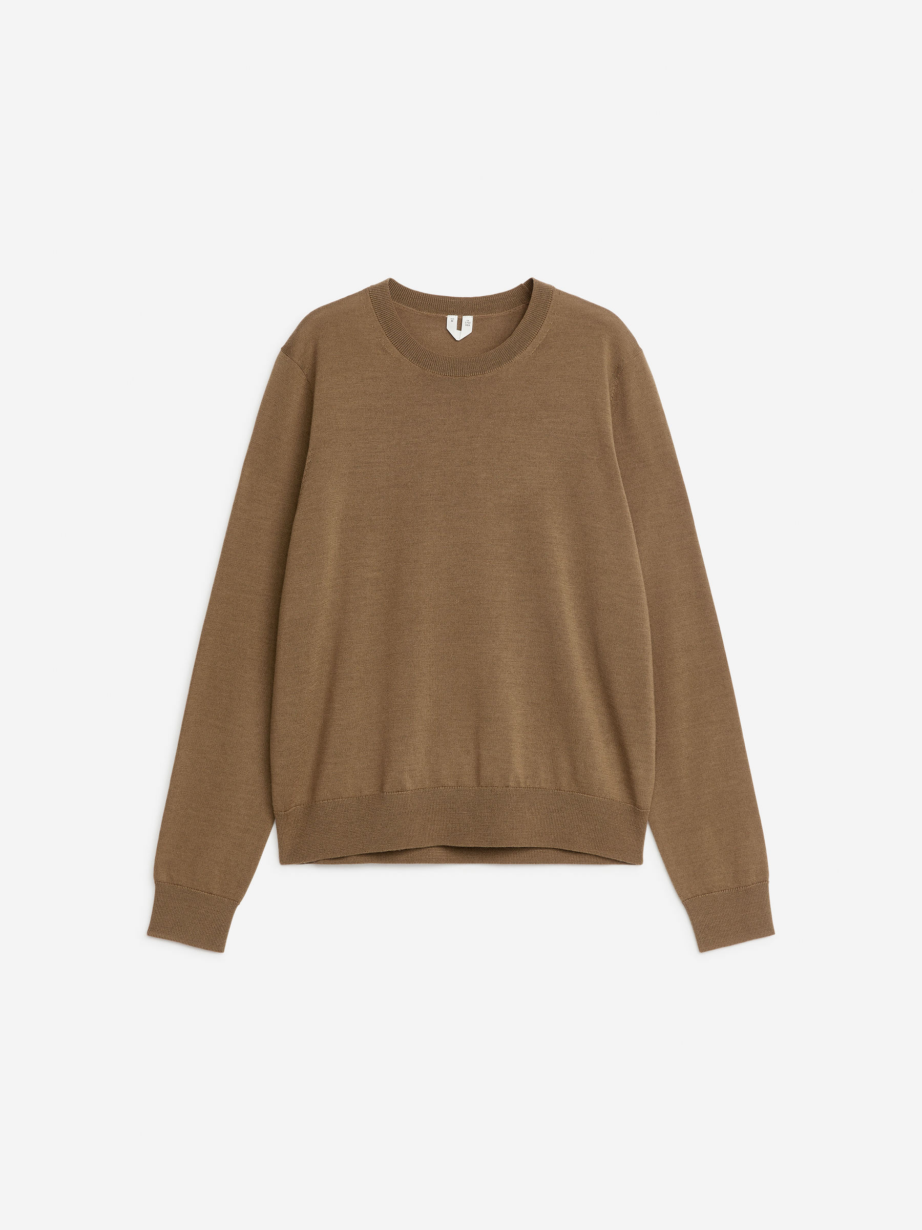 Feinstrickpullover aus Merinowolle - Dunkelbeige - Regular Fit - Women - StillMedia/DescriptiveStillLife - 1