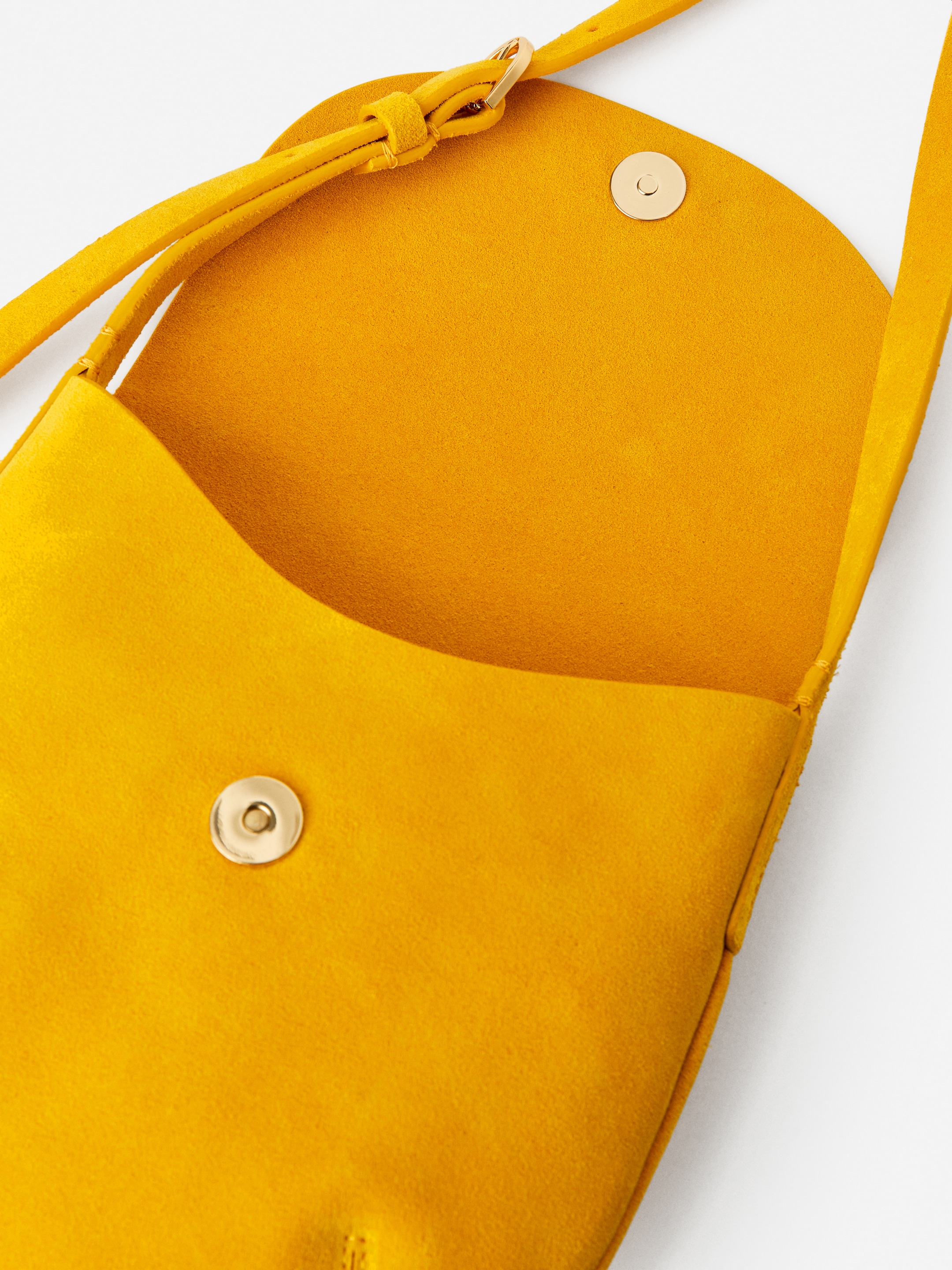 Skórzana torebka crossbody - Żółty - Women - StillMedia/DescriptiveDetail - 5