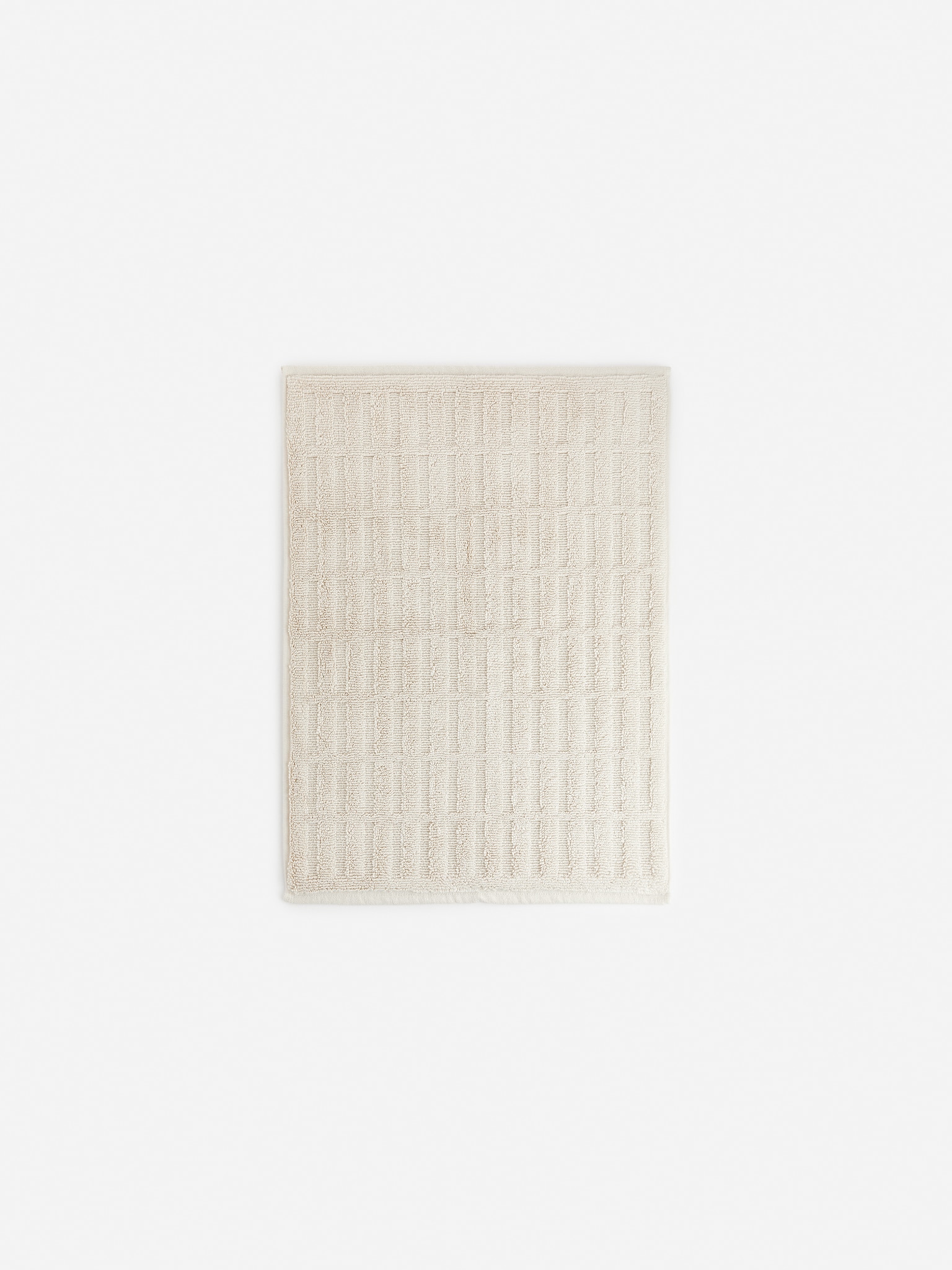Katoenen badmat - Beige/Kakigroen
