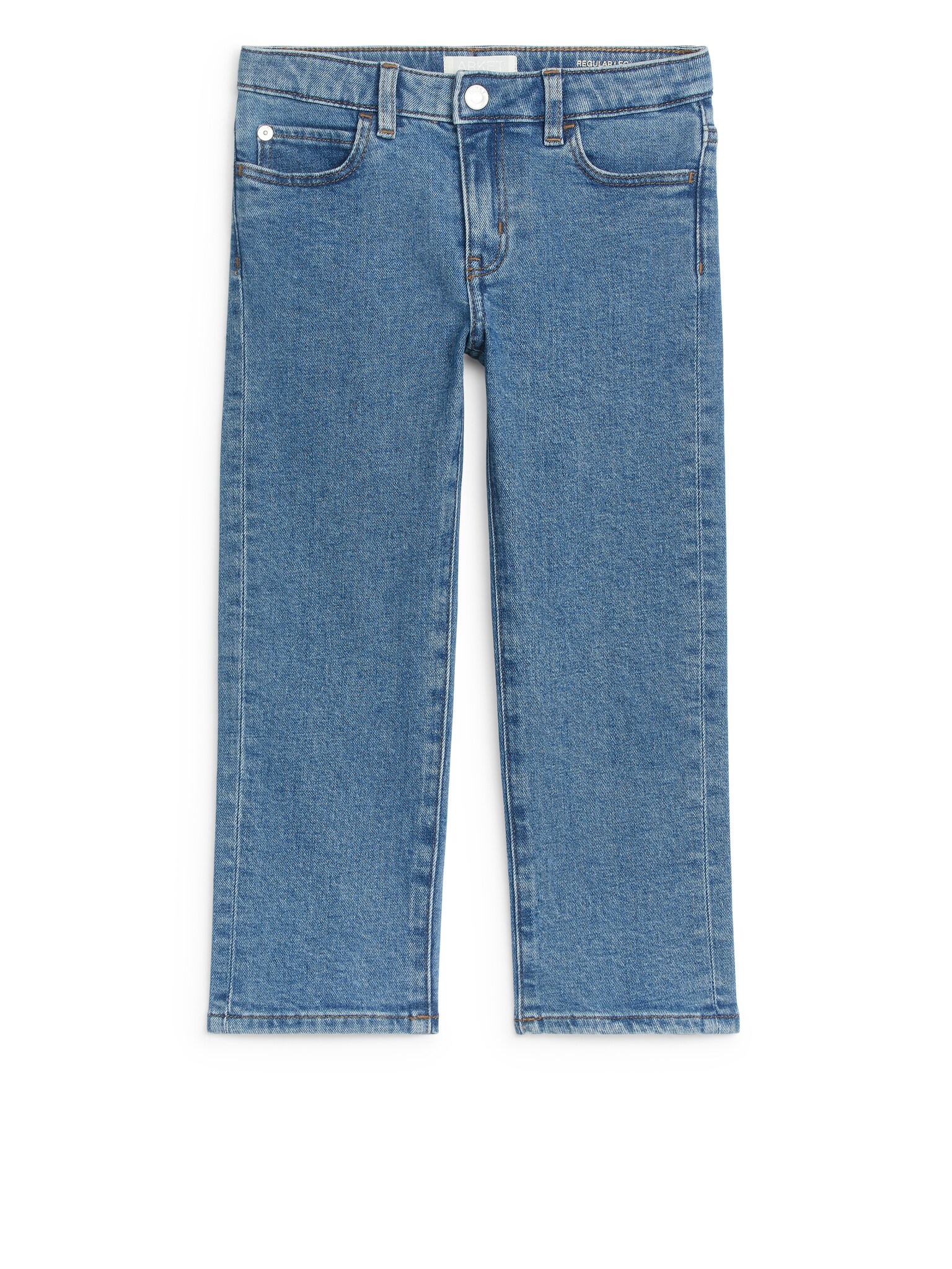 Regular Stretch Jeans - Mid Blue/Black