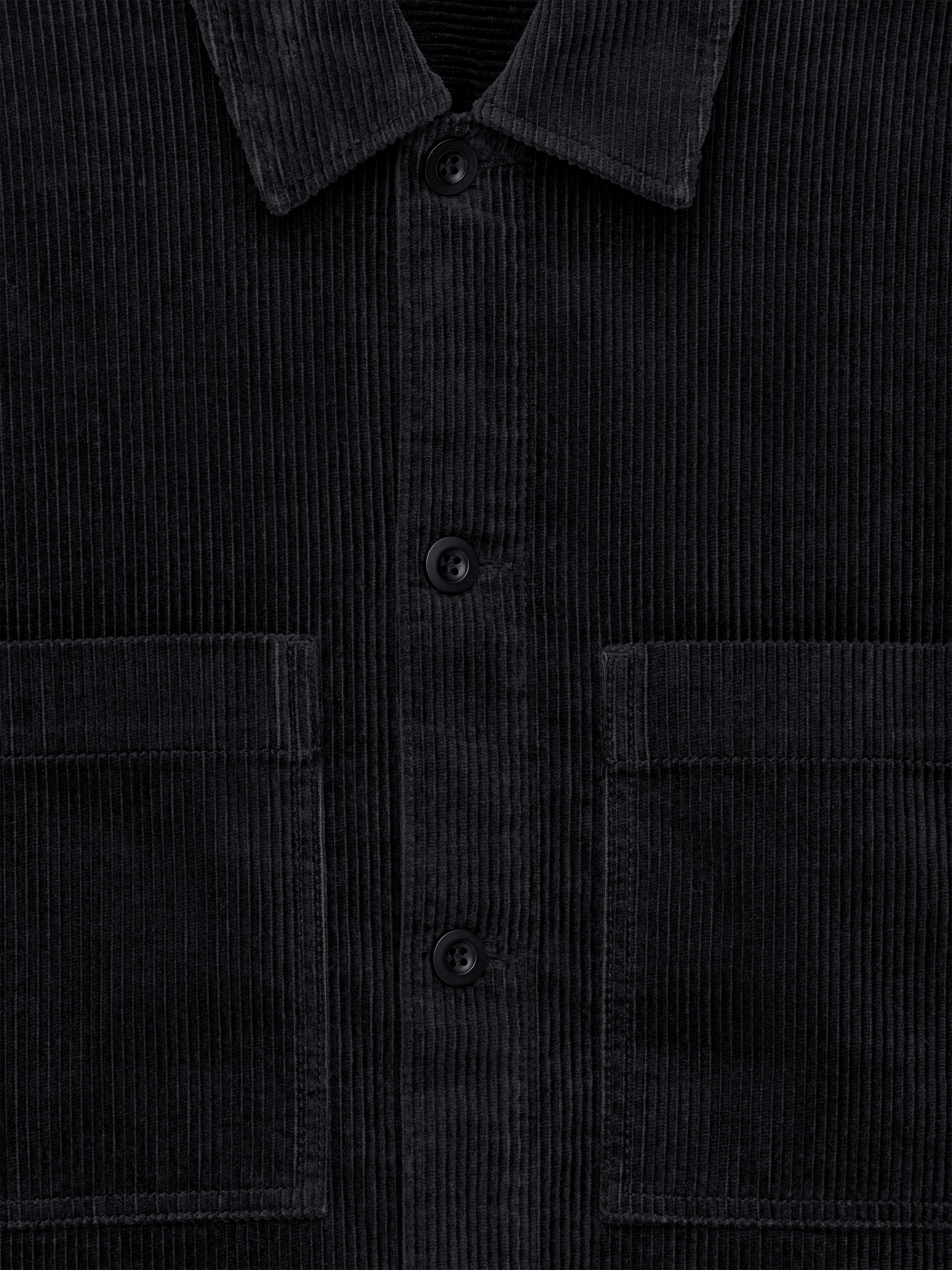 Corduroy Overshirt - Off Black - Regular fit - Men - StillMedia/DescriptiveDetail - 1