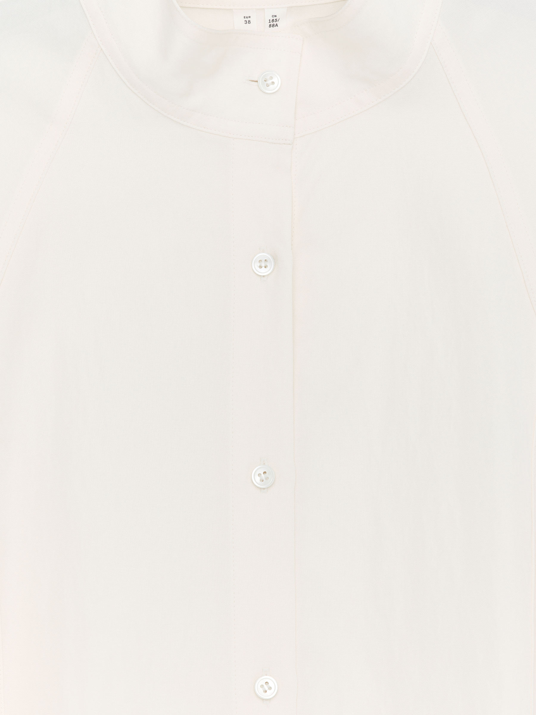 Relaxed Stand-Collar Shirt - White - Relaxed fit - Women - StillMedia/DescriptiveDetail - 1