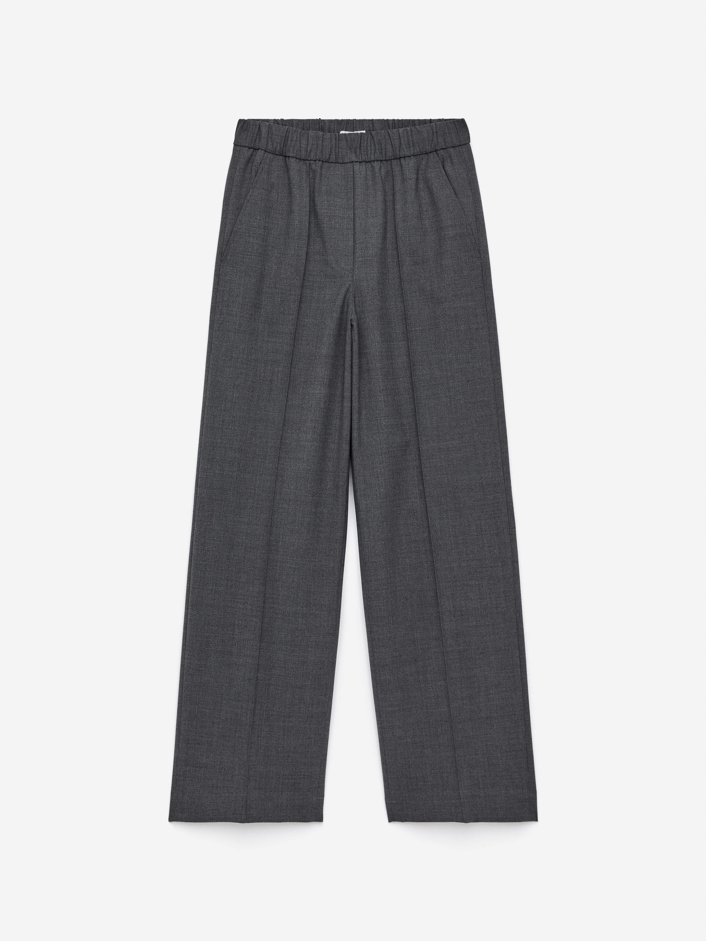 Elastic Waist Tailored Trousers - Dark Grey - Relaxed fit - Women - StillMedia/DescriptiveStillLife - 2
