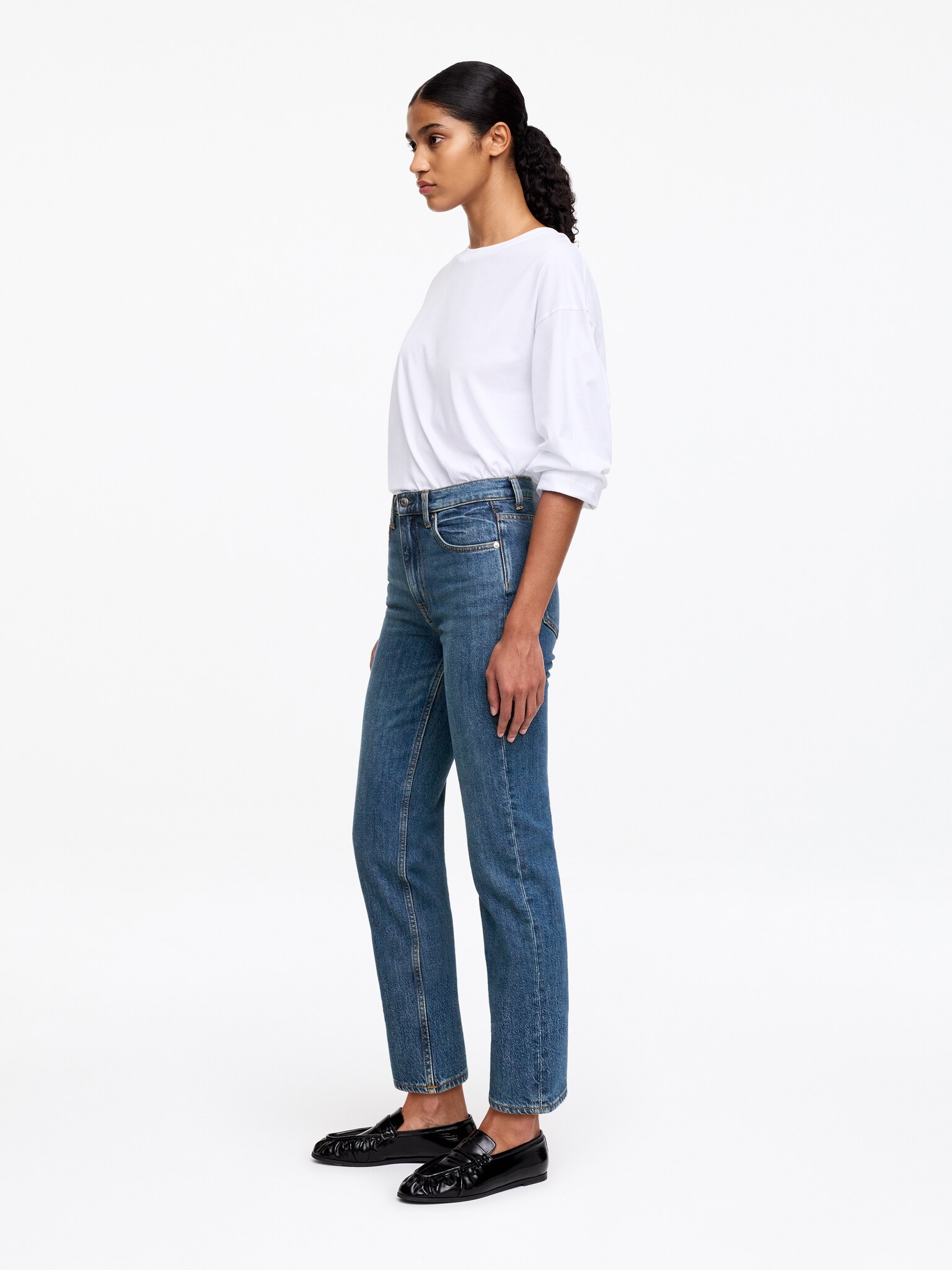 JADE CROPPED Slim Jeans - Blue/Washed Black/White/Dark Blue/Blue/Dark Blue - 5