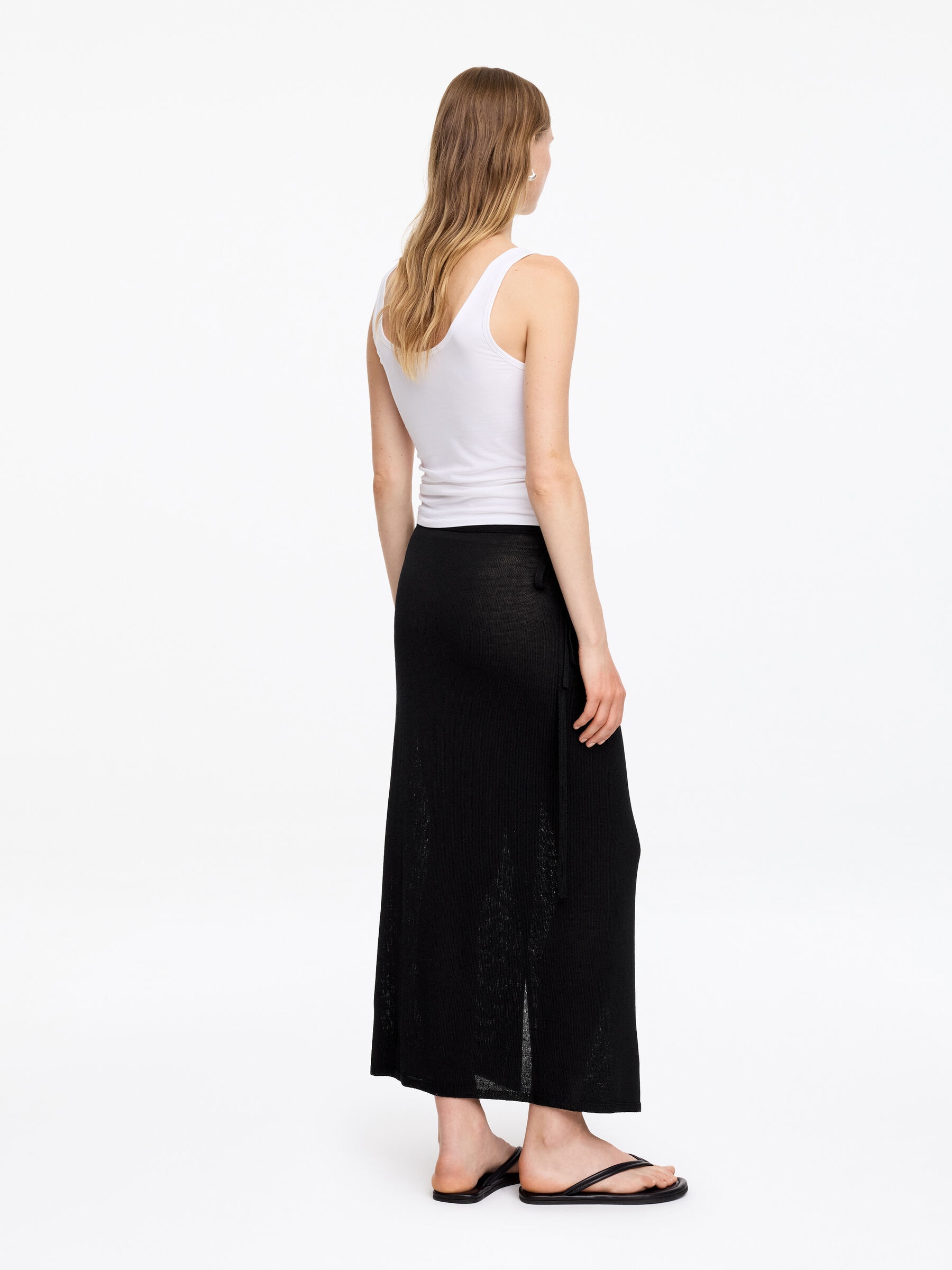 Jupe portefeuille en maille - Noir - Regular fit - Femme - StillMedia/Lookbook - 2