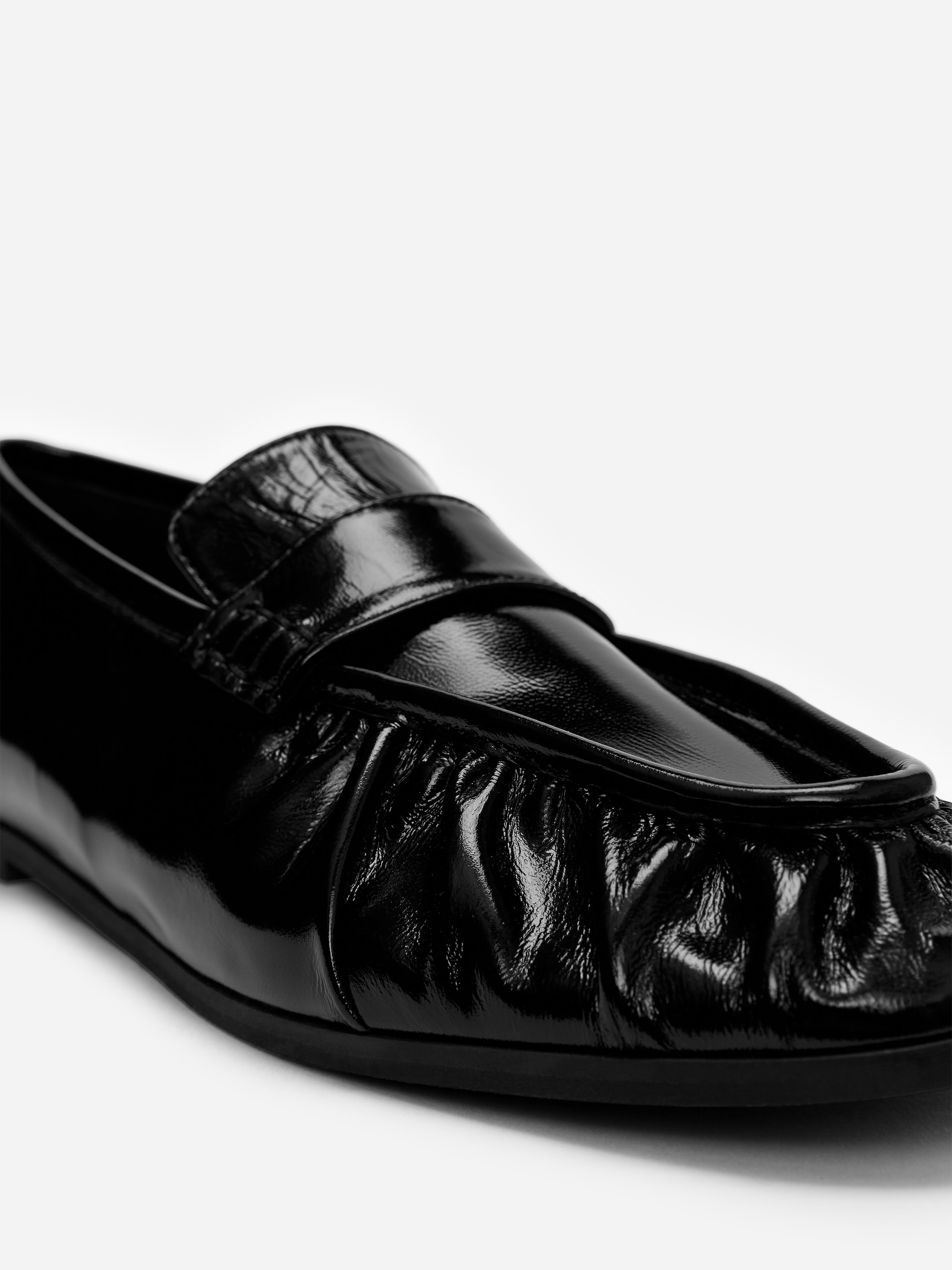 Lacquered Leather Loafers - Black - Women - StillMedia/DescriptiveStillLife - 1