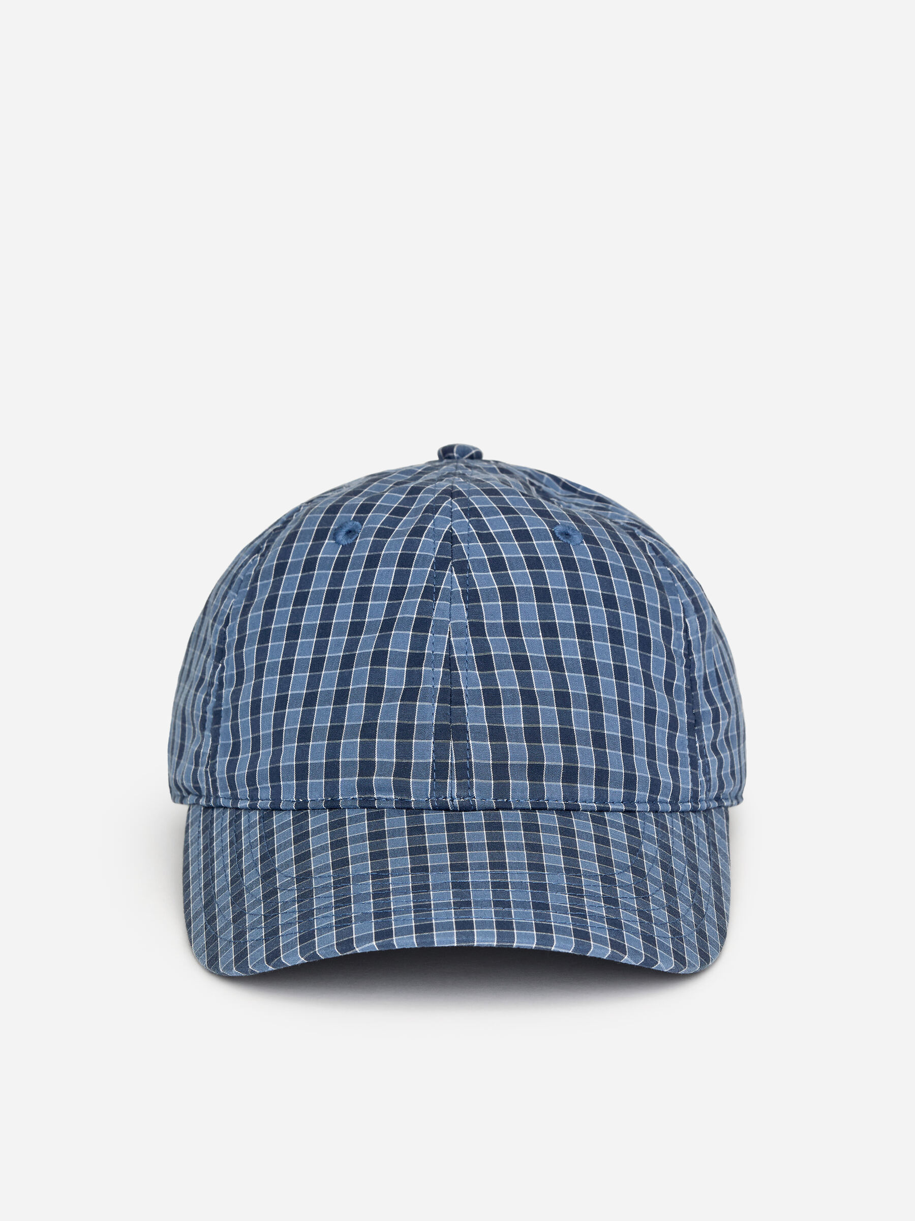 Poplin Baseball Cap - Dark Blue/Checked - Men - StillMedia/DescriptiveStillLife - 2