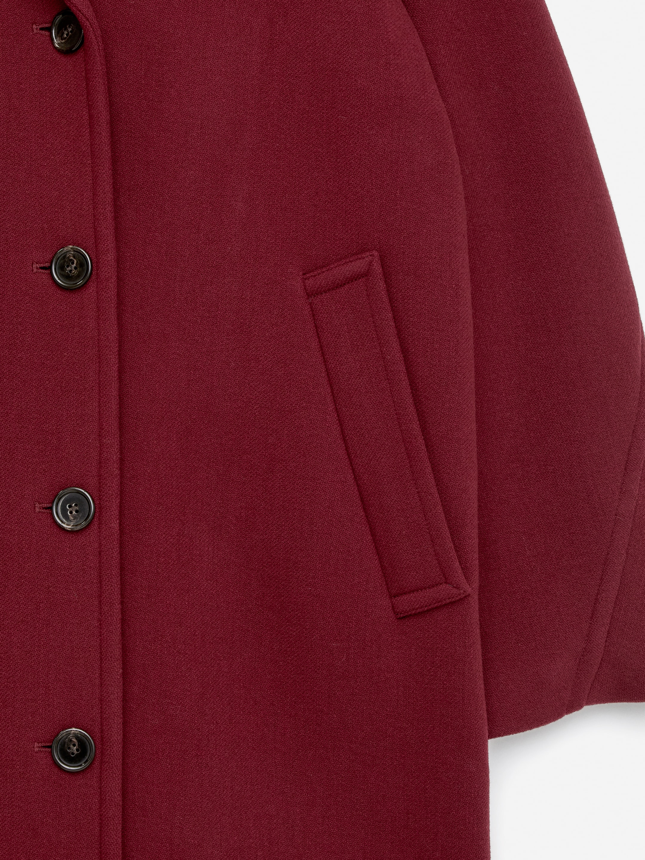 Oversized Wool-Blend Coat - Burgundy - Oversized - Women - StillMedia/DescriptiveDetail - 1