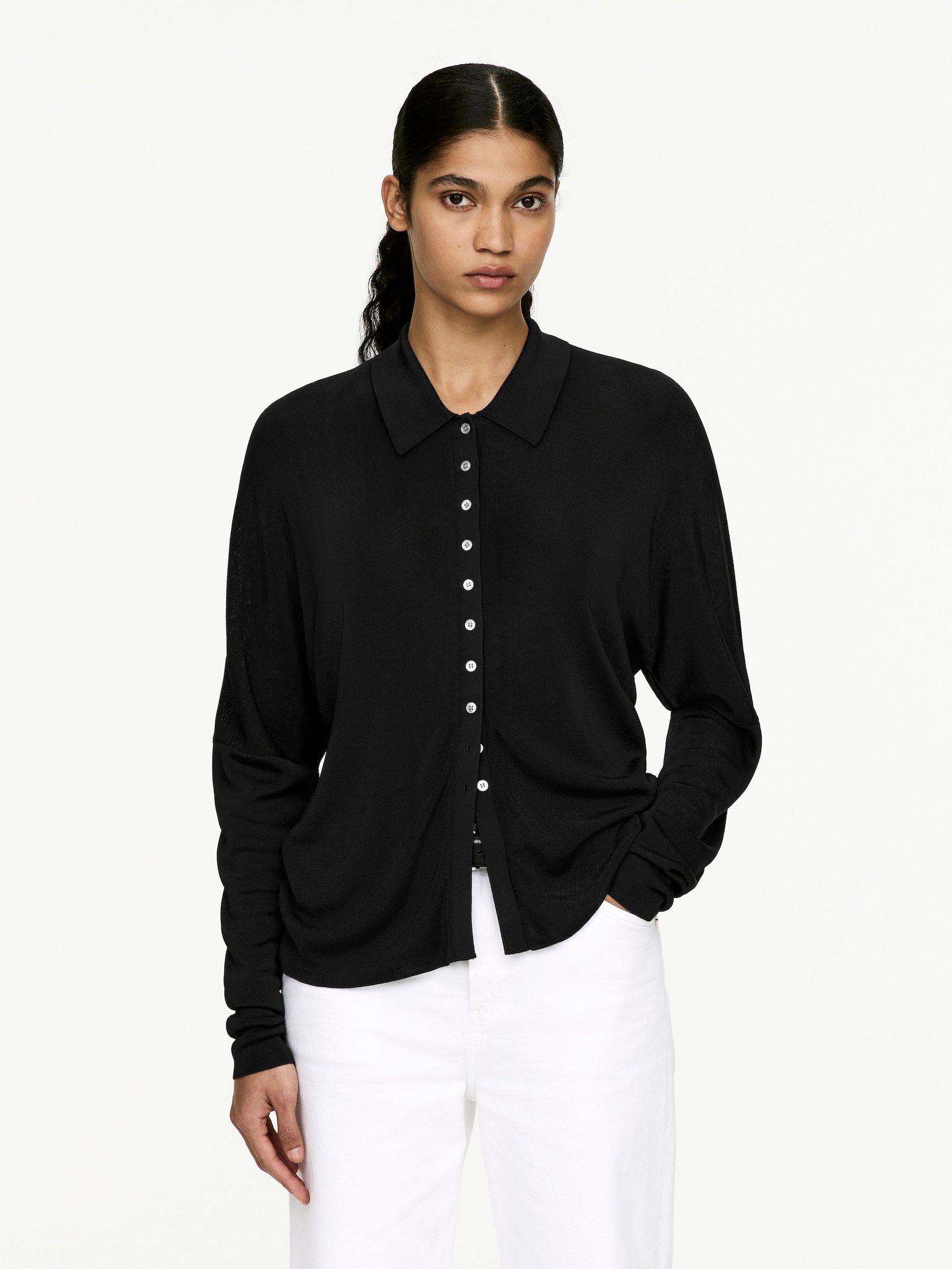 Camisa abotonada - Negro