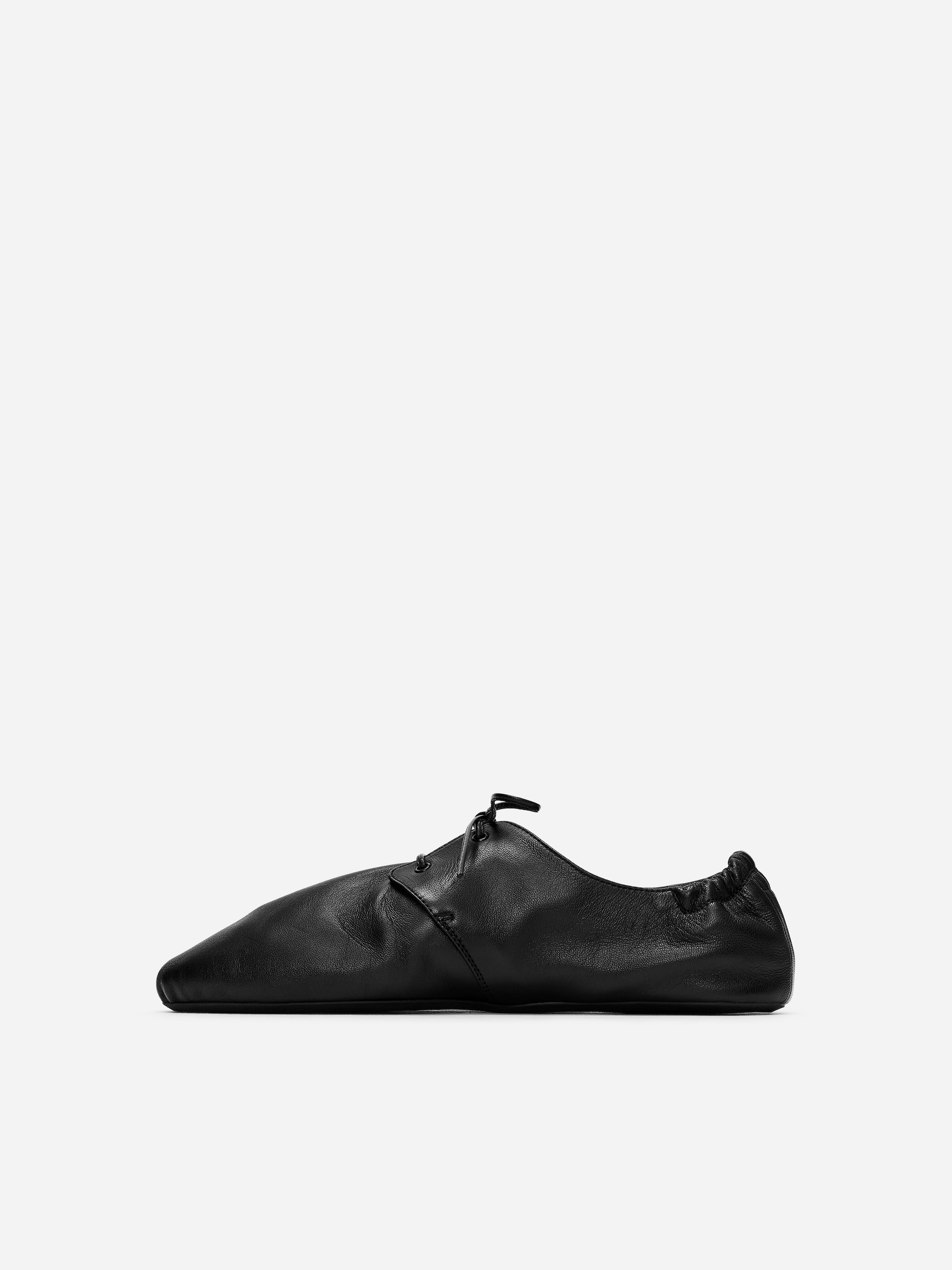 Soft Leather Lace-Up Shoes - Black - Women - StillMedia/DescriptiveStillLife - 3