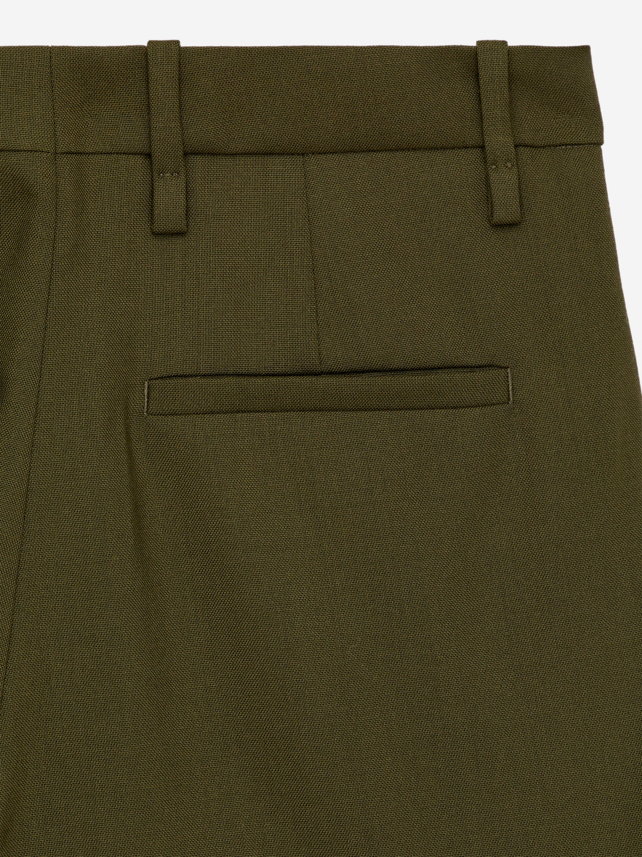Pantalones de lana arpillera - Verde oscuro - Corte relajado - Women - StillMedia/DescriptiveDetail - 2