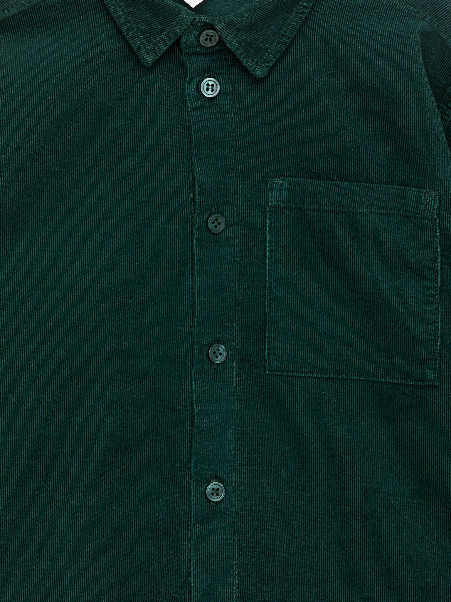 Corduroy Shirt - Dark Green - 2