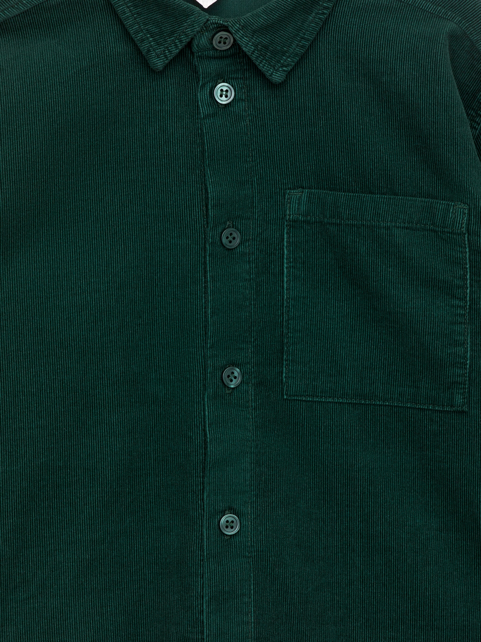 Corduroy Shirt - Dark Green - 2
