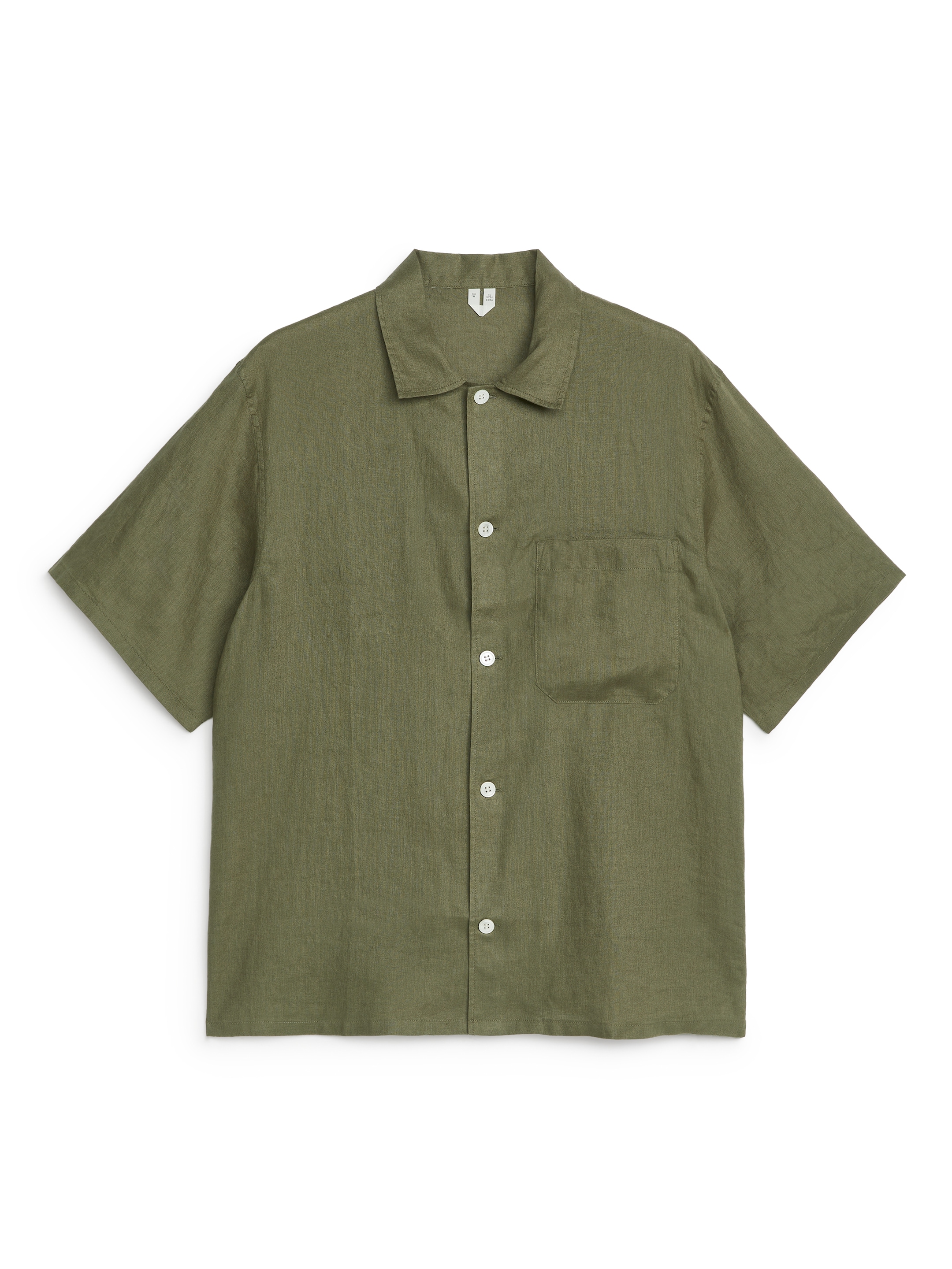 Se større billede: Hørskjorte - Mørk kakigrøn - HERRE | H&M DK 1