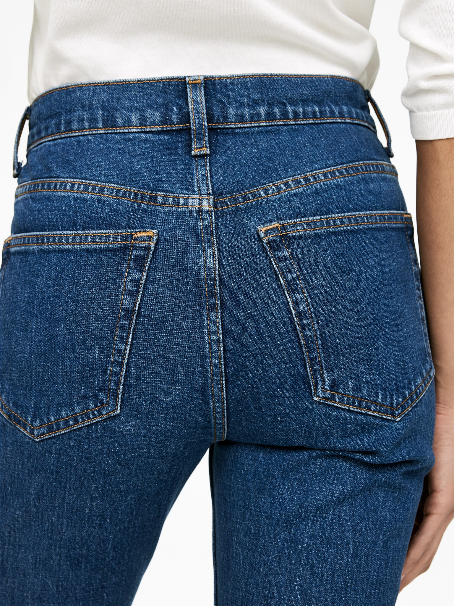 Jean slim raccourci JADE - Bleu moyen/Noir délavé/Bleu/Bleu foncé/Blanc/Rouge foncé/Bleu foncé/Bleu foncé - 4
