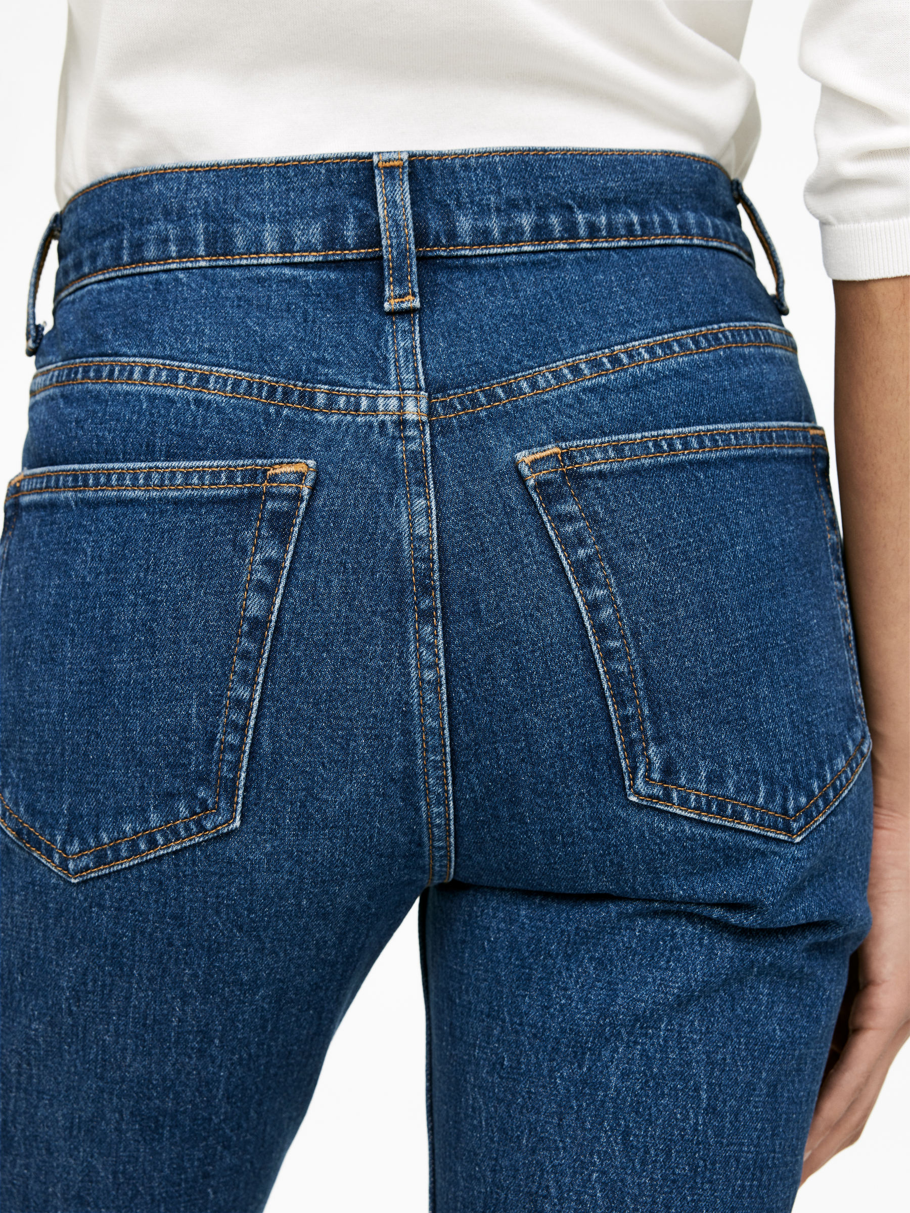 JADE CROPPED smala jeans - Mellanblå - Slim fit - Women - StillMedia/Lookbook - 9