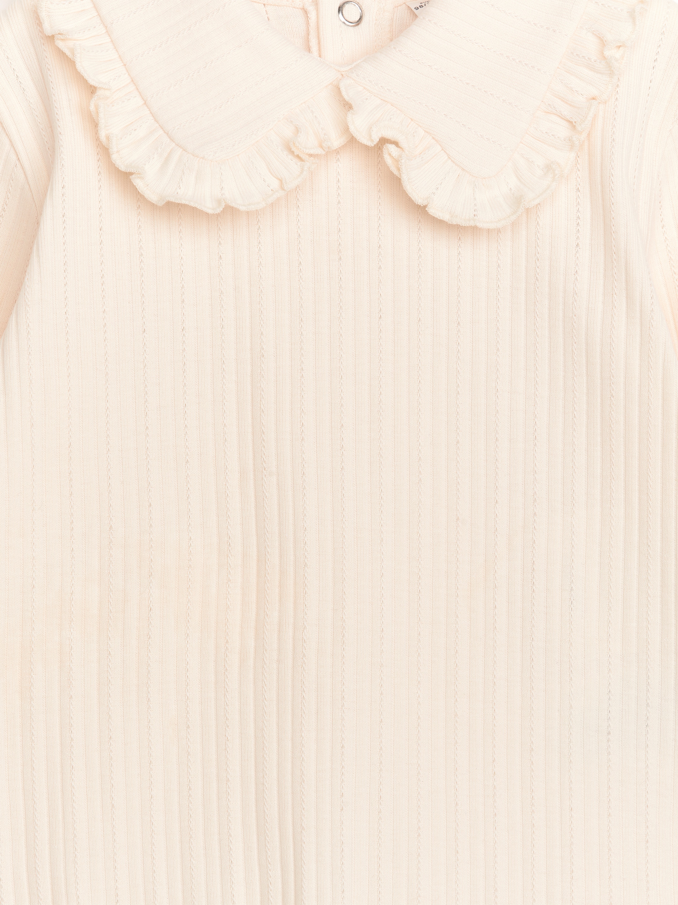Pointellestickad topp med volangkrage - Ljusbeige - Regular fit - Children - StillMedia/DescriptiveDetail - 3