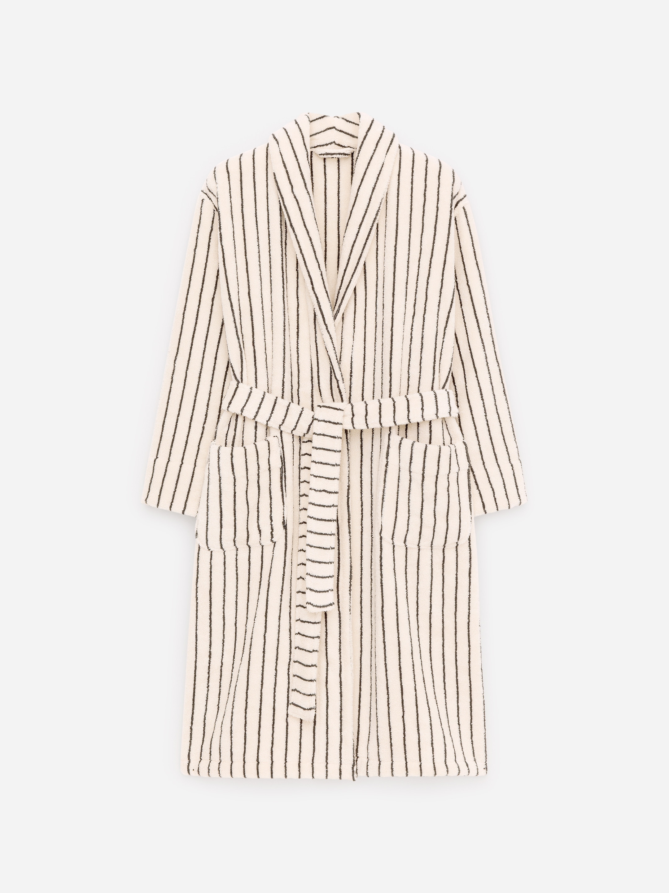 Unisex Cotton Terry Bathrobe-White-17593