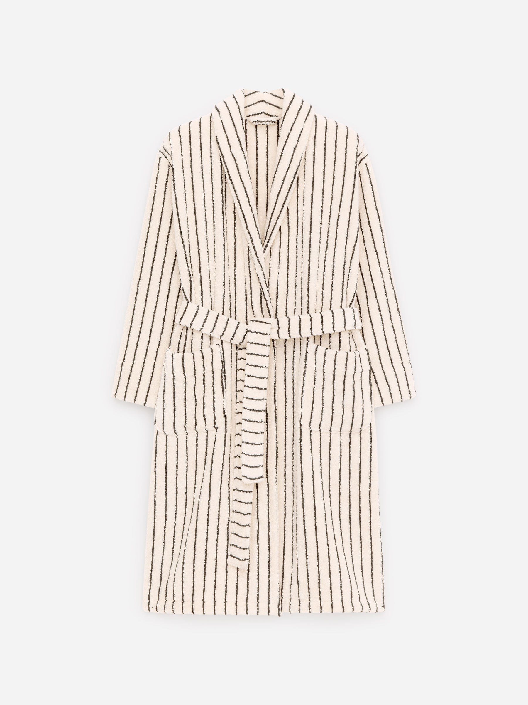 Cotton Terry Bathrobe-#EFEFDF-17593
